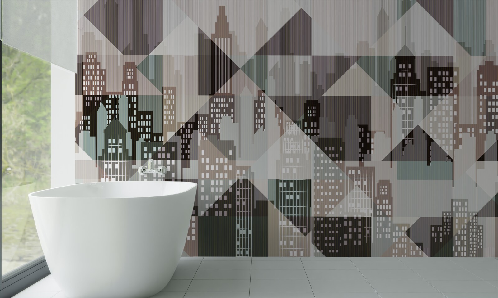 Фотошпалери будинки в абстрактному стилі