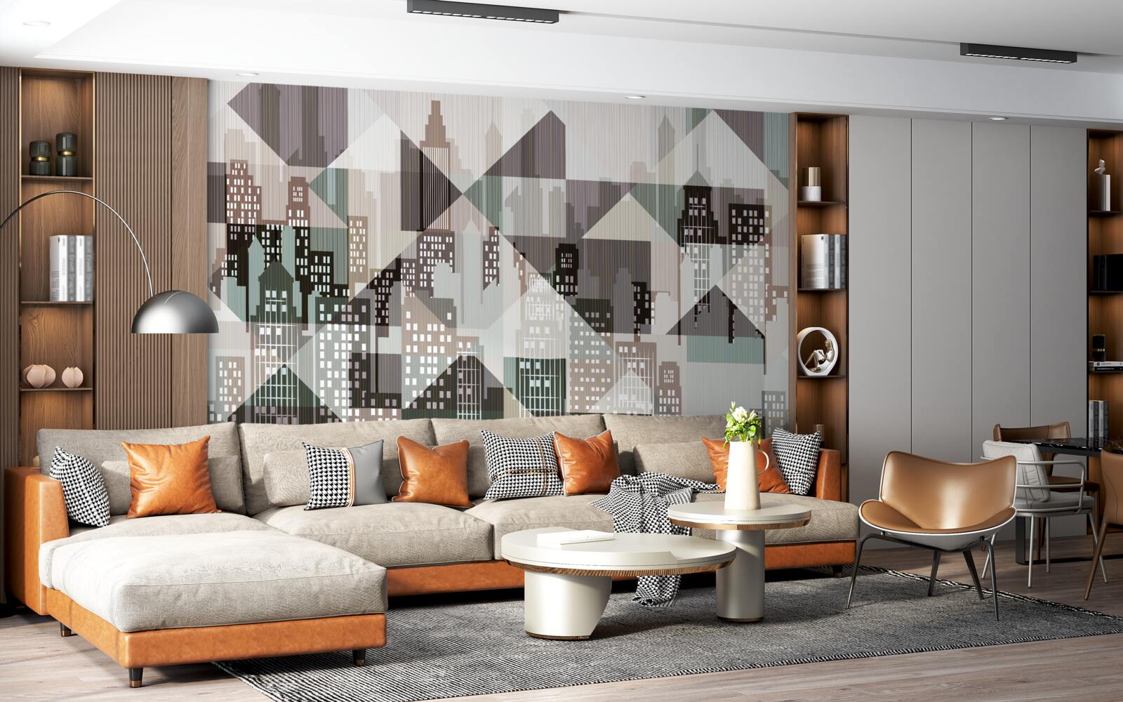 Фотошпалери будинки в абстрактному стилі