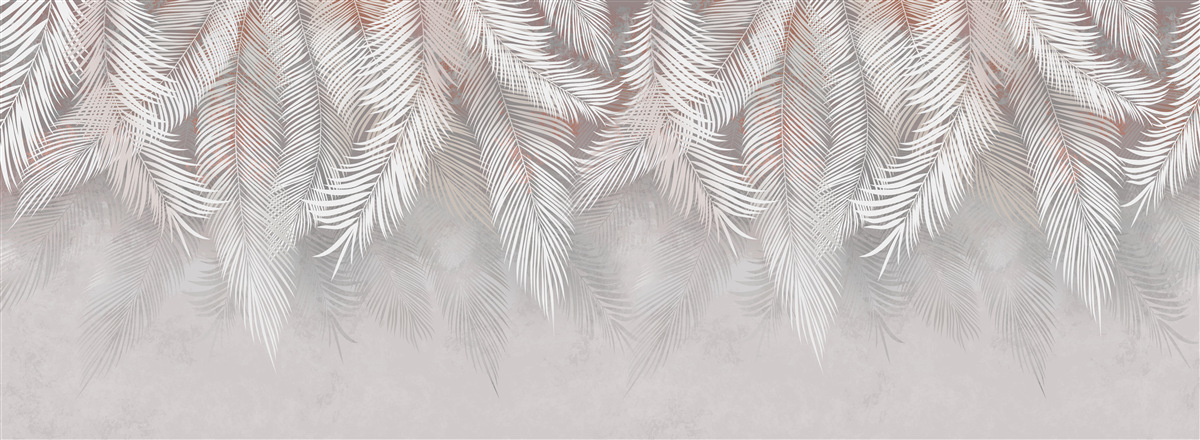 Фотошпалери світло-сірі гілки папороті