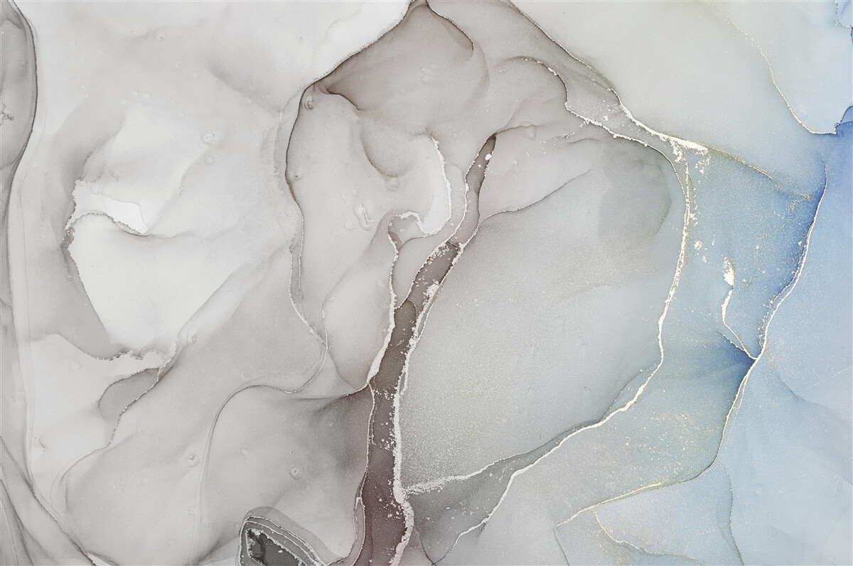 Фотошпалери світло-сірий мармур з вкрапленнями золотих і блакитних тонів