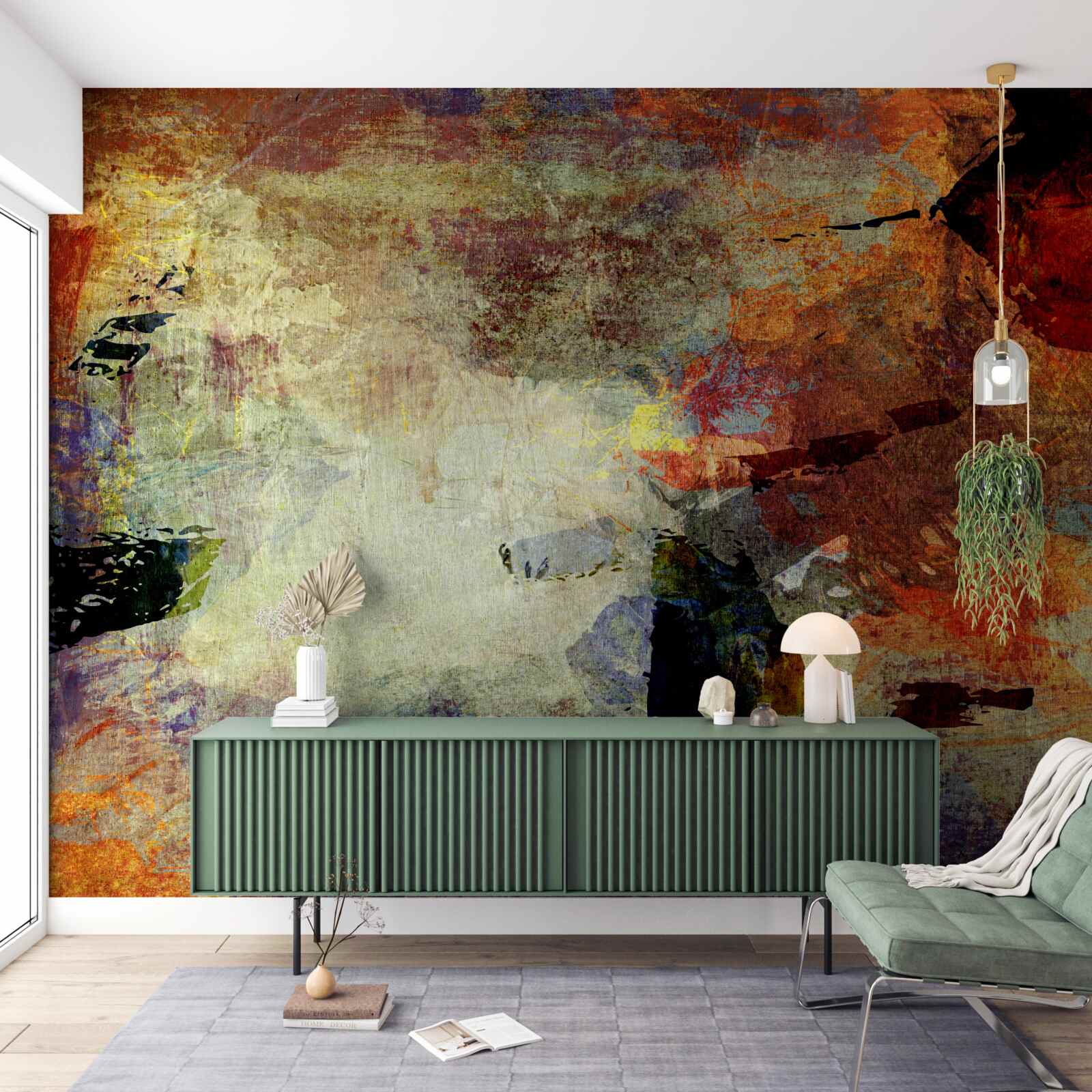 Фотошпалери осінні кольори на яскравому тлі