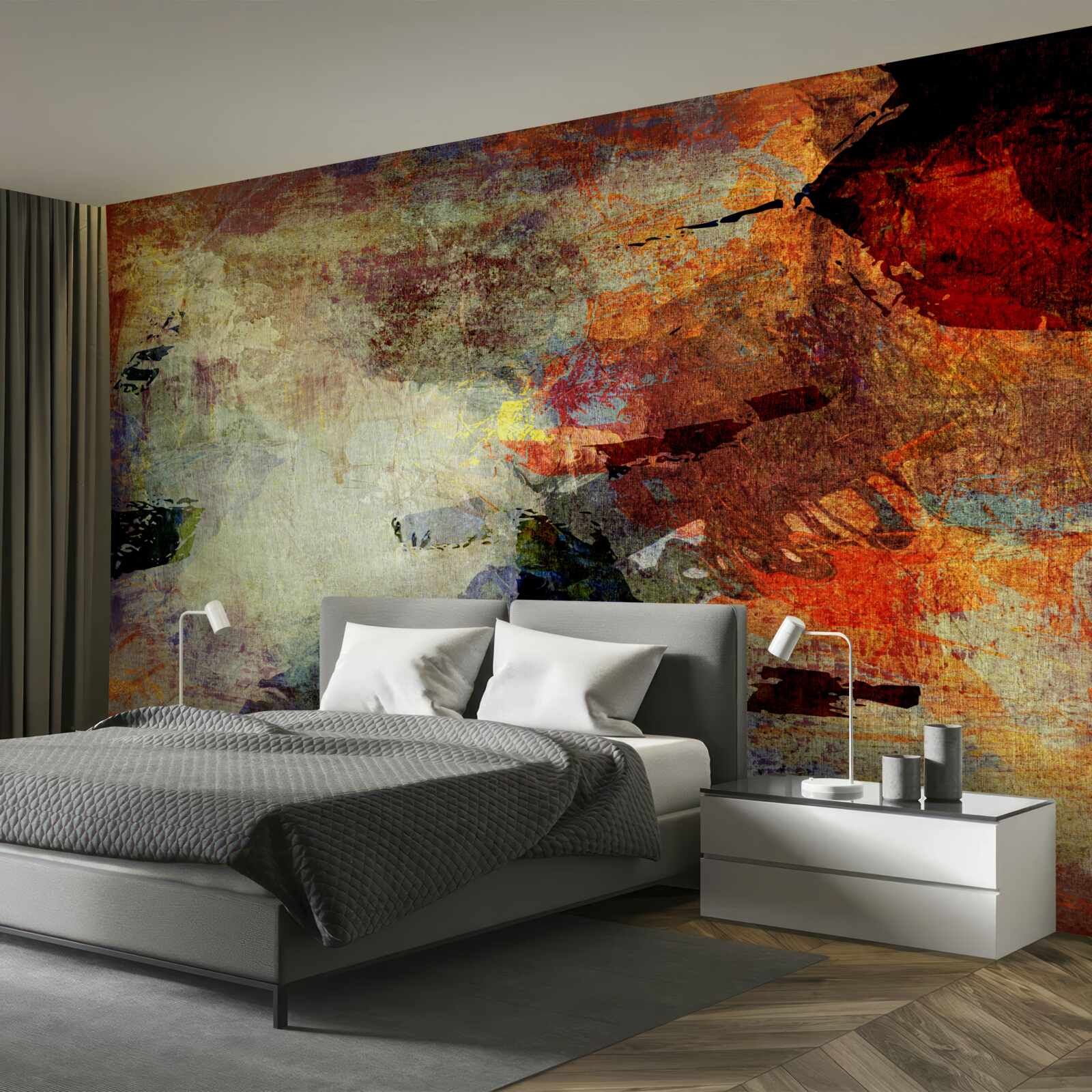 Фотошпалери осінні кольори на яскравому тлі