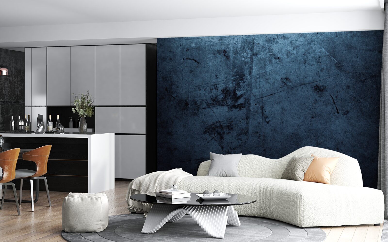 Фотошпалери дощ у нічному лісі