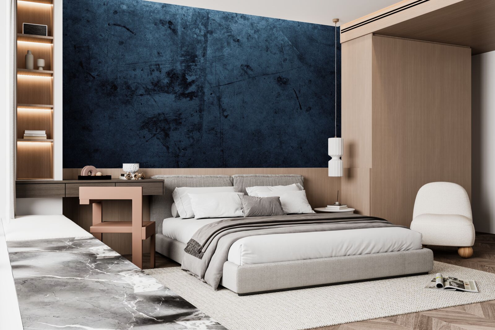 Фотошпалери дощ у нічному лісі