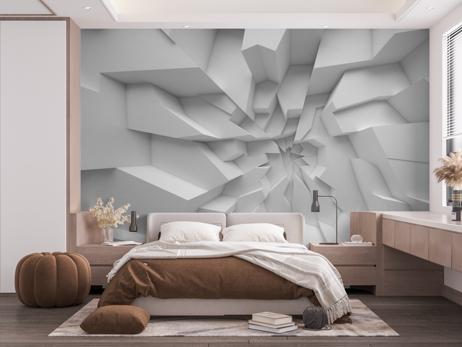 Фотошпалери абстрактні форми 3d