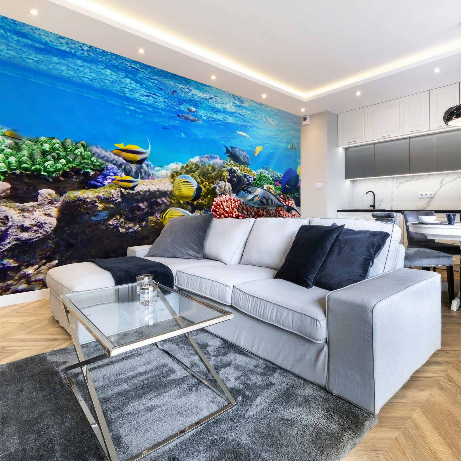 Фотошпалери дивовижний світ риб під водою