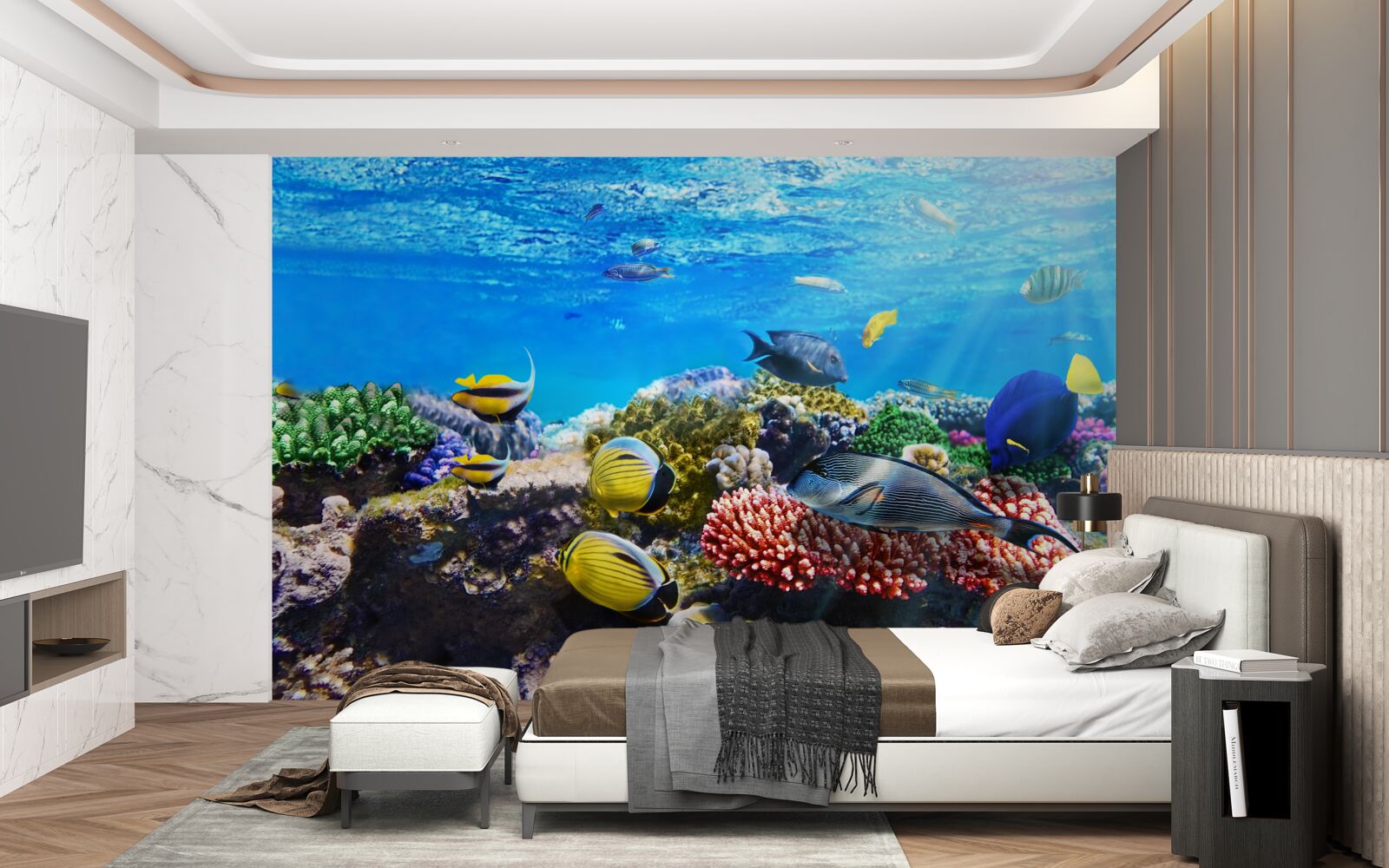 Фотошпалери дивовижний світ риб під водою