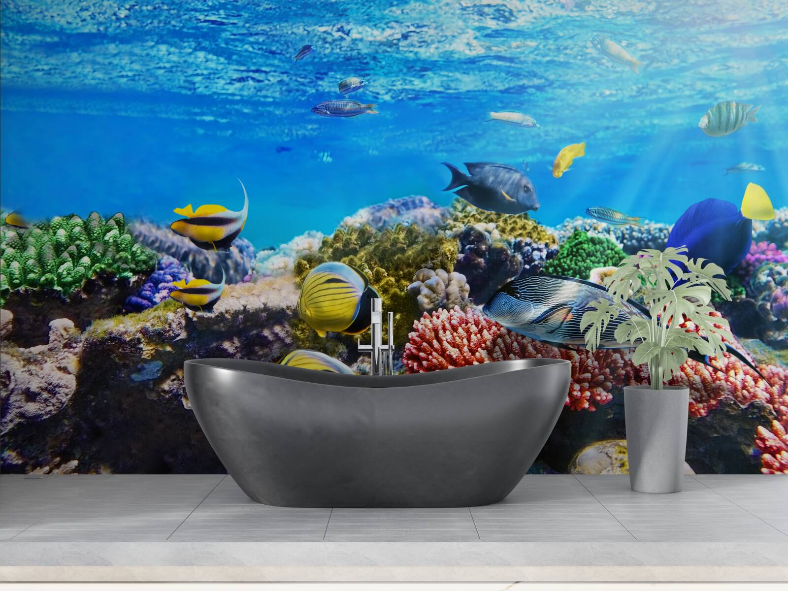 Фотошпалери дивовижний світ риб під водою