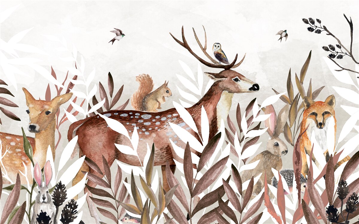 Фотошпалери лісові мешканці та рослини