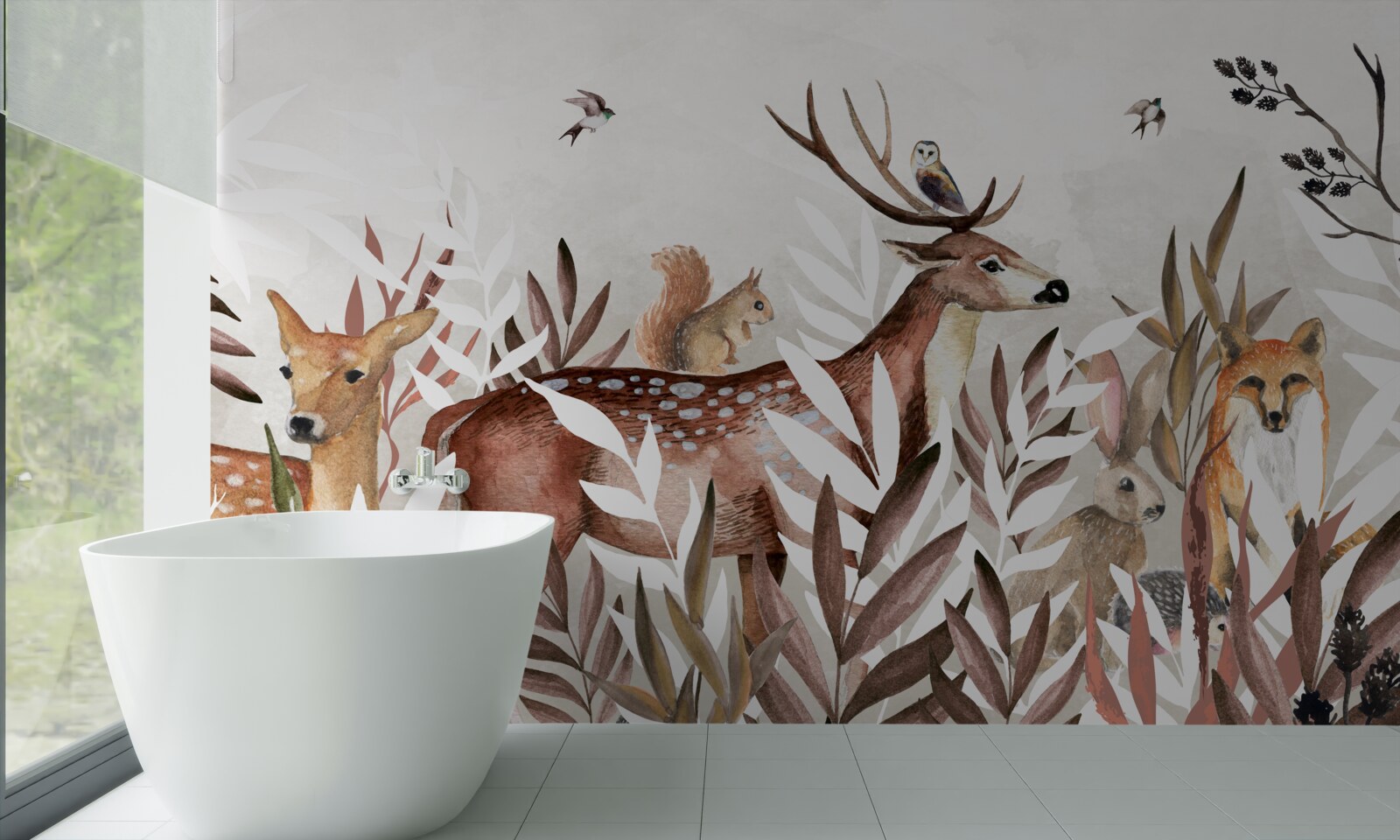 Фотошпалери лісові мешканці та рослини