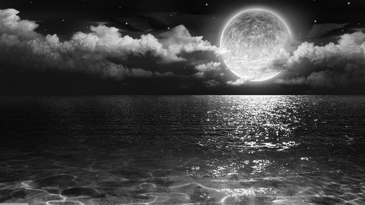 Фотошпалери спокійний берег вночі