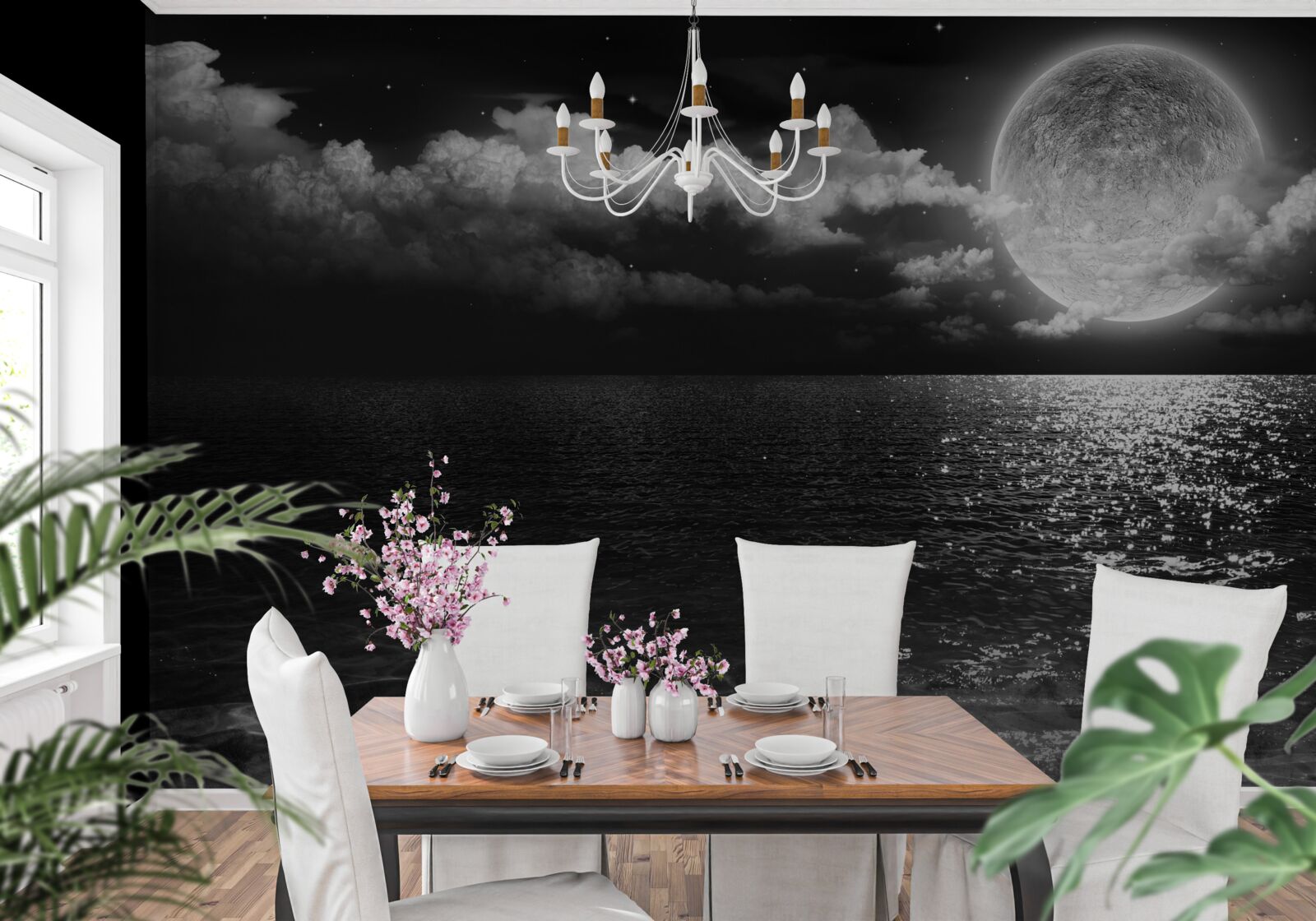 Фотошпалери спокійний берег вночі