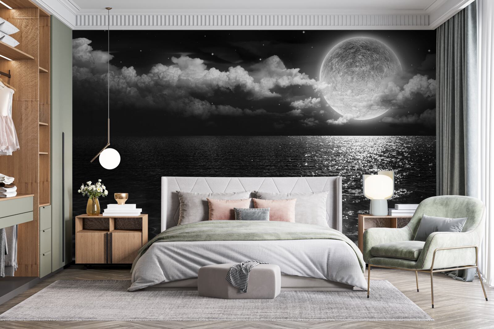 Фотошпалери спокійний берег вночі