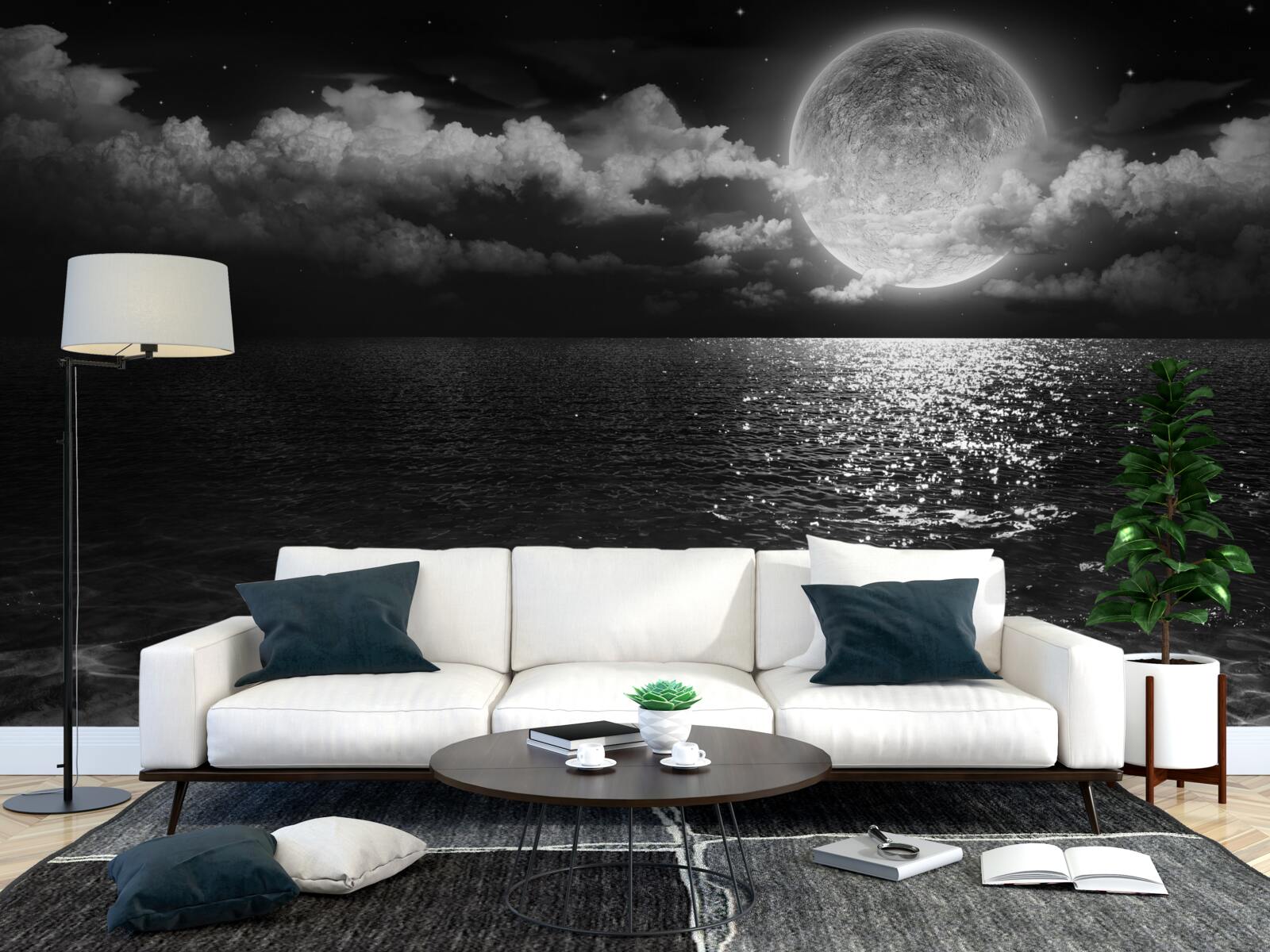 Фотошпалери спокійний берег вночі