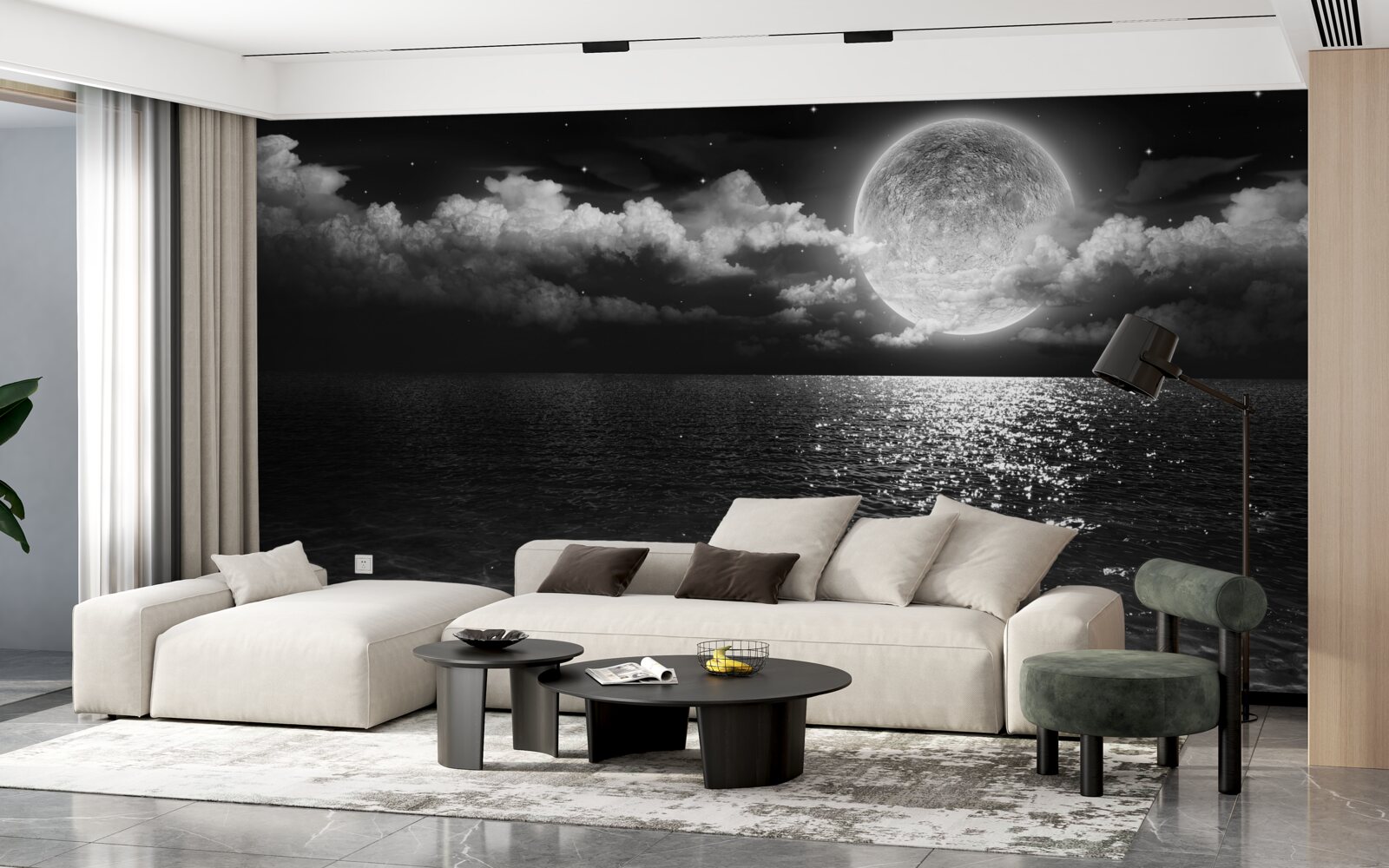 Фотошпалери спокійний берег вночі