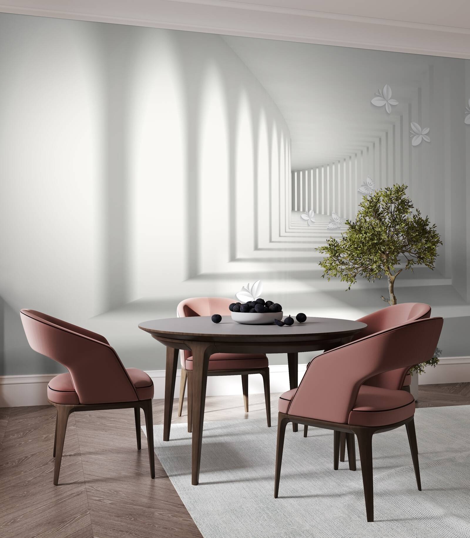 Фотошпалери коридор, що віддаляється в нескінченність