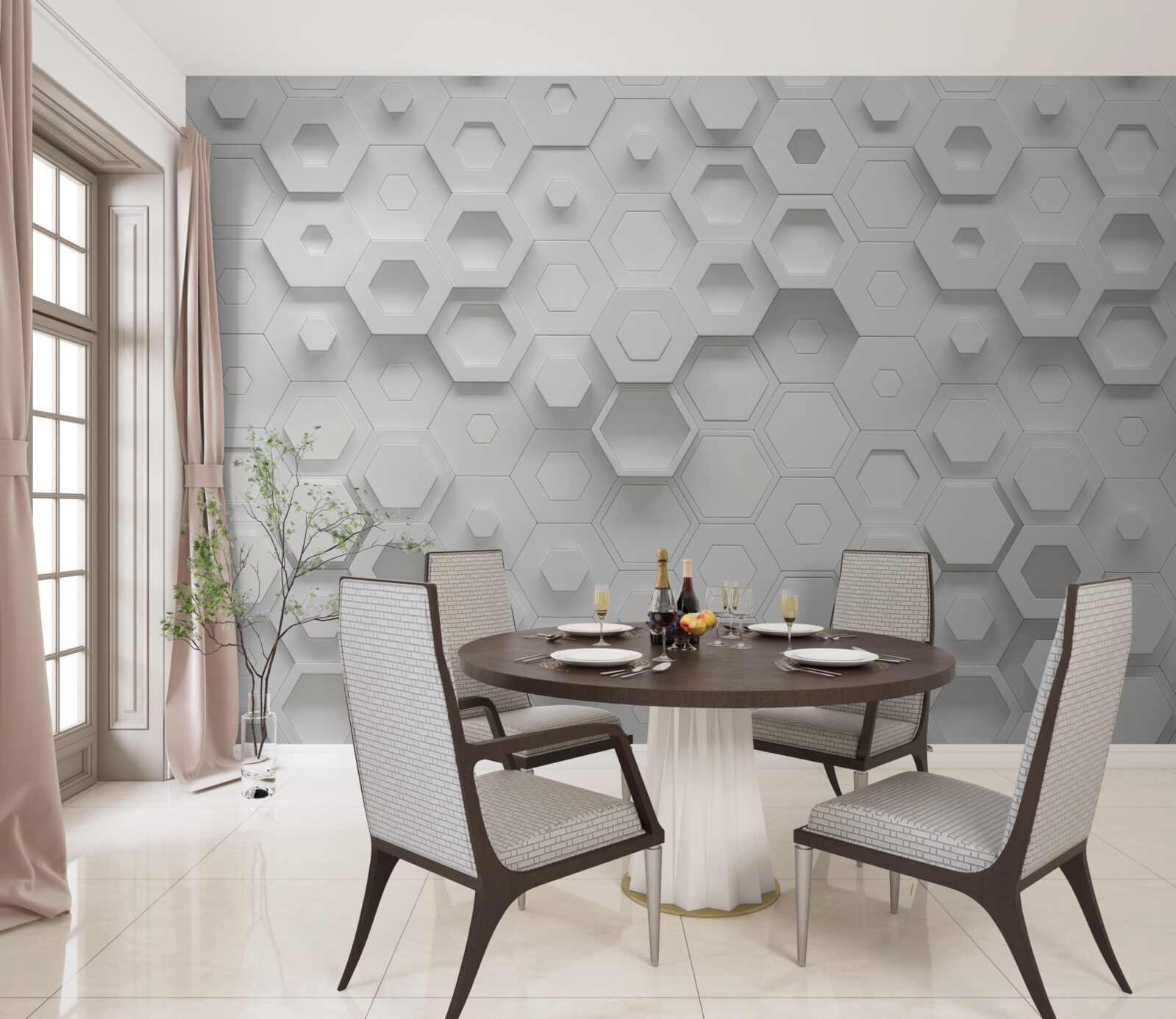 Фотошпалери абстракція у вигляді сот