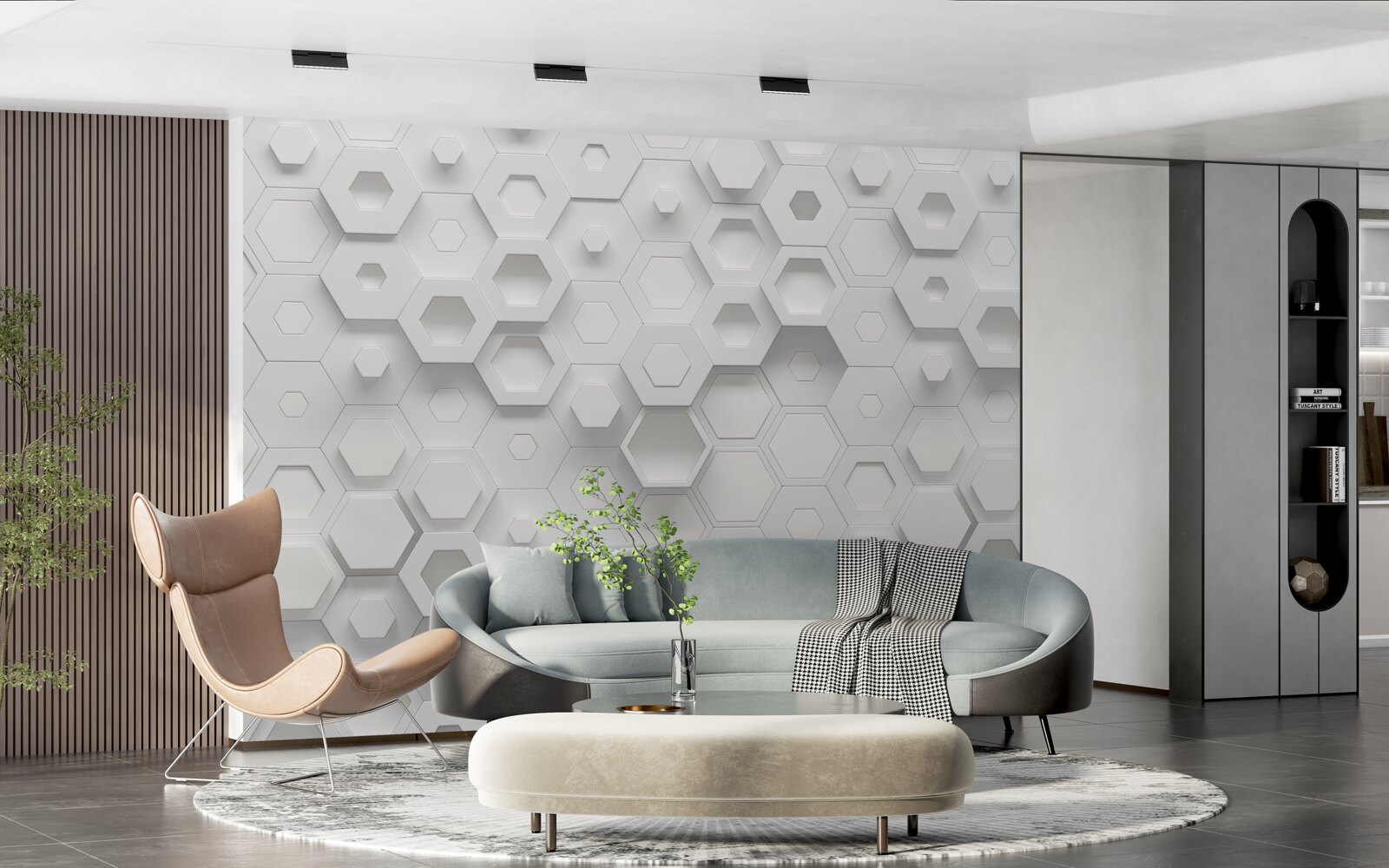 Фотошпалери абстракція у вигляді сот