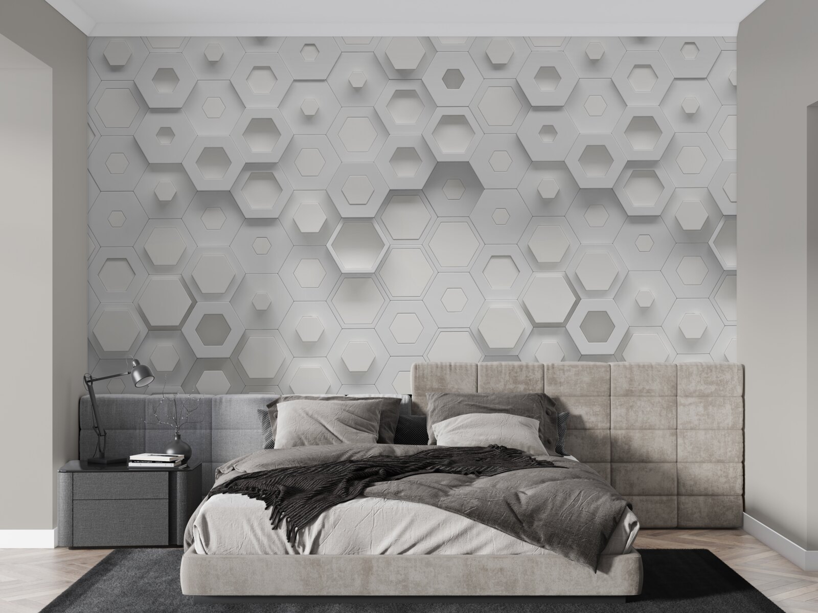 Фотошпалери абстракція у вигляді сот