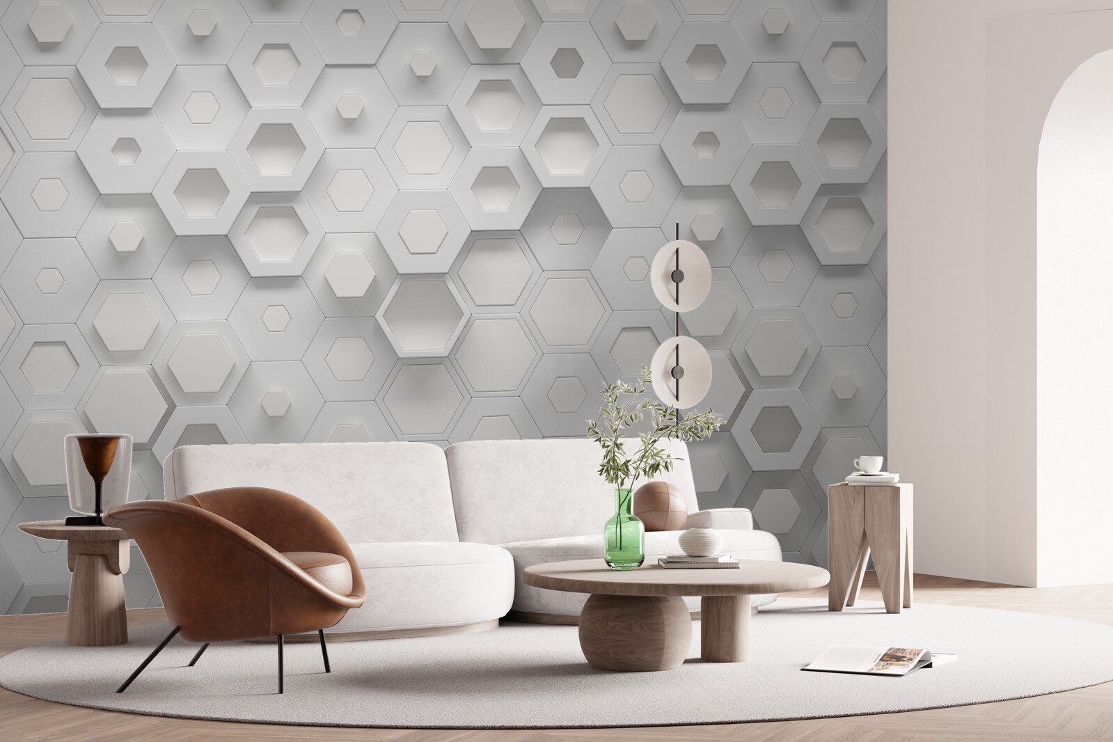 Фотошпалери абстракція у вигляді сот