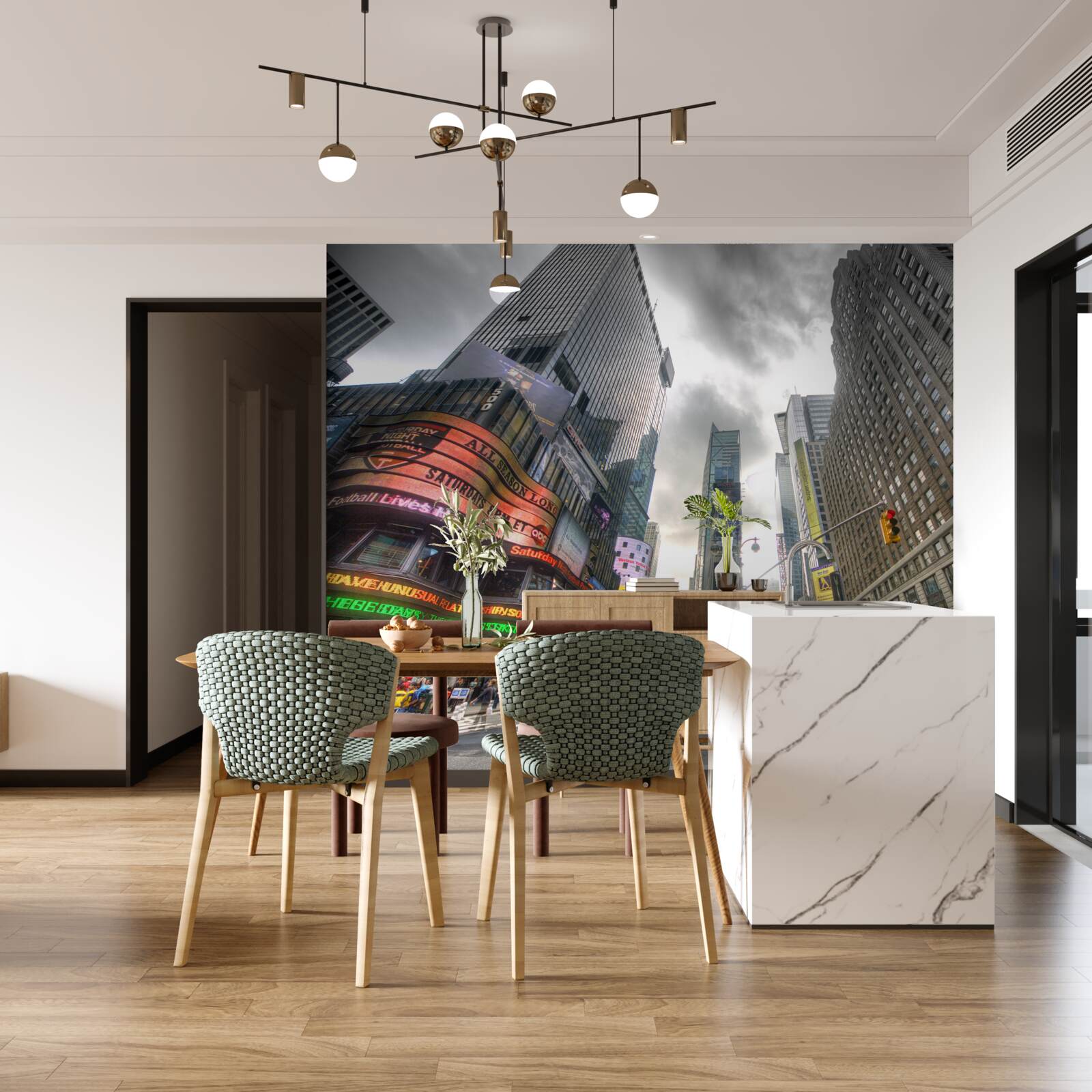 Фотошпалери місто напередодні шторму