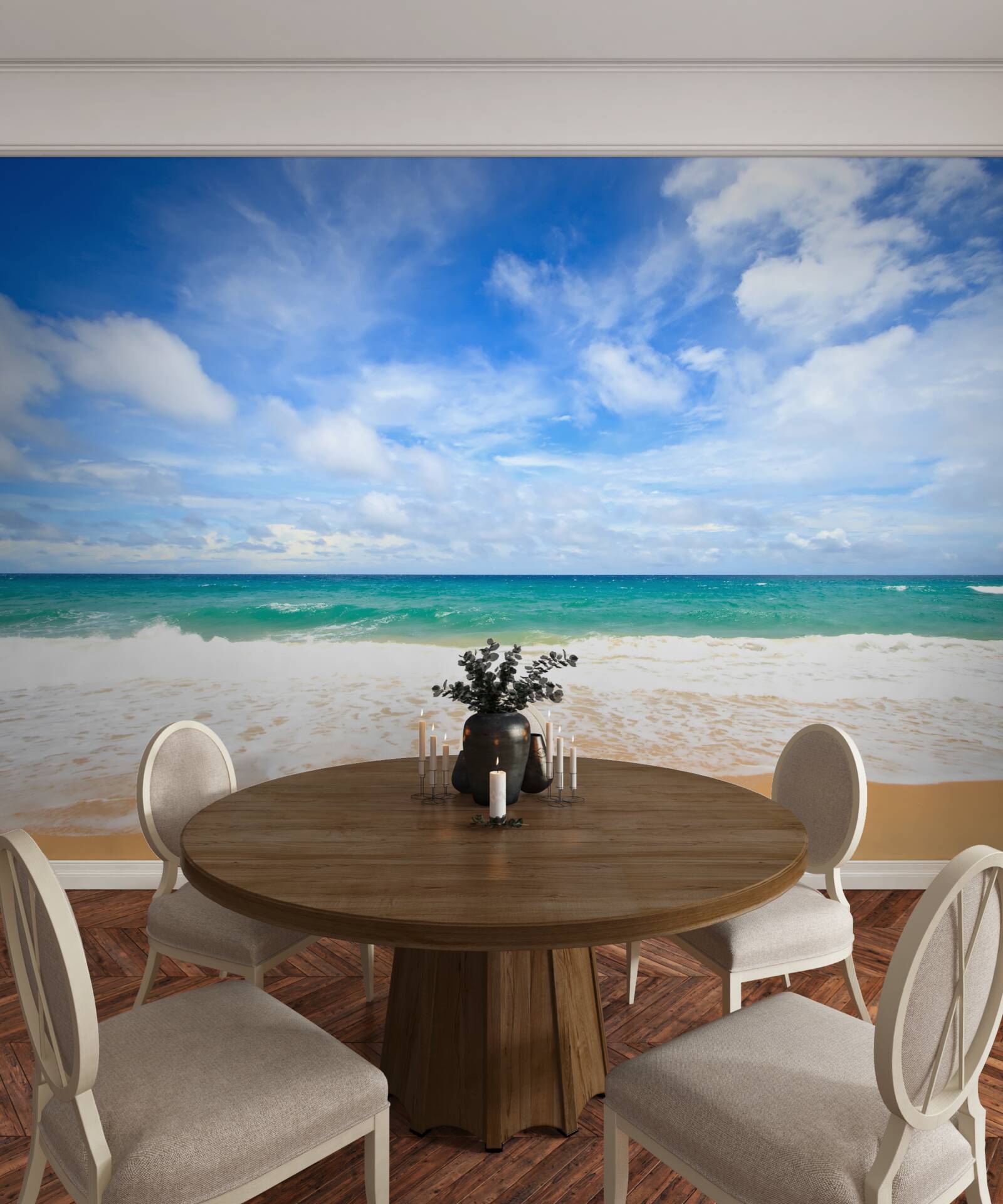 Фотошпалери безкраї блакитні простори океану та берегової лінії