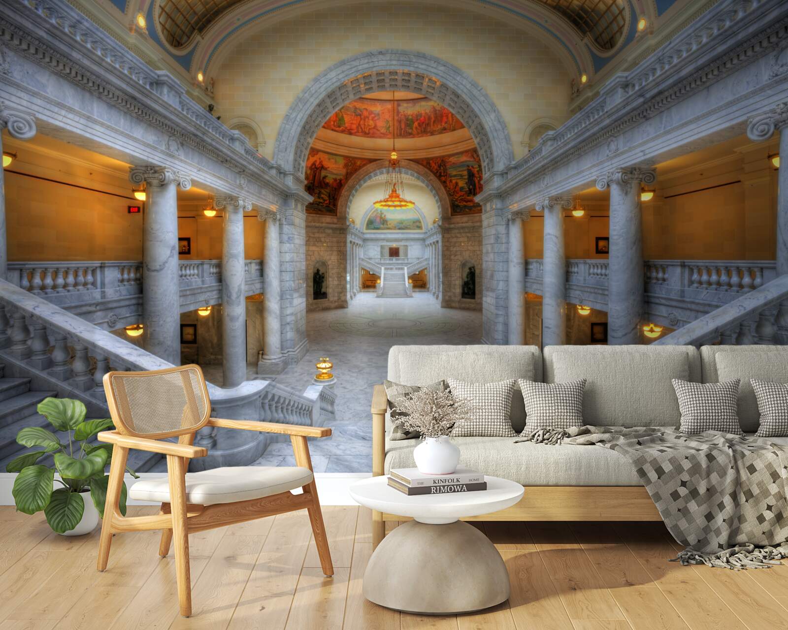 Фотошпалери серія сходів з вигнутими маршами