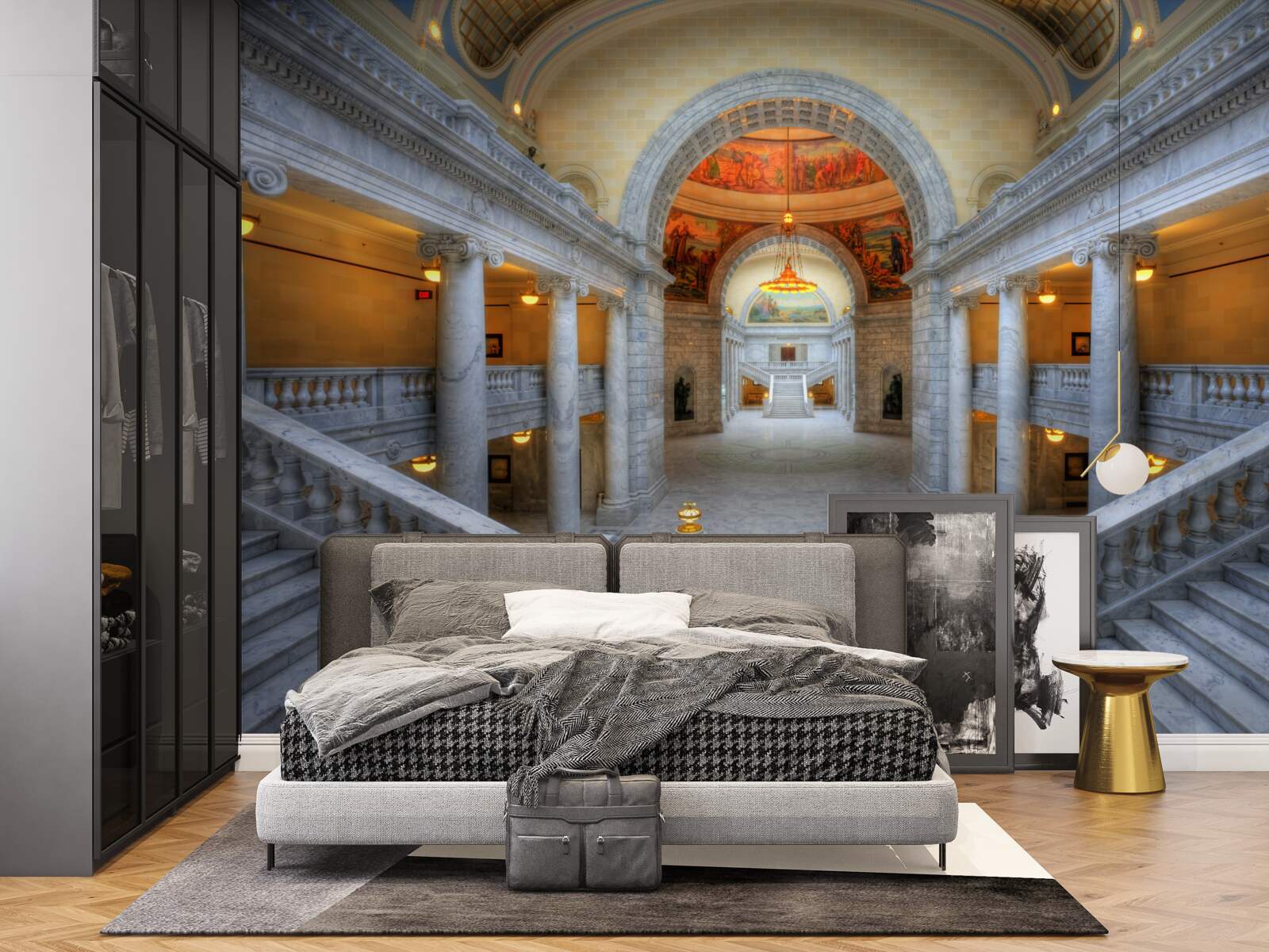 Фотошпалери серія сходів з вигнутими маршами