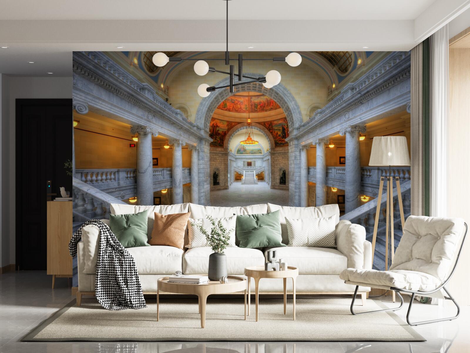 Фотошпалери серія сходів з вигнутими маршами