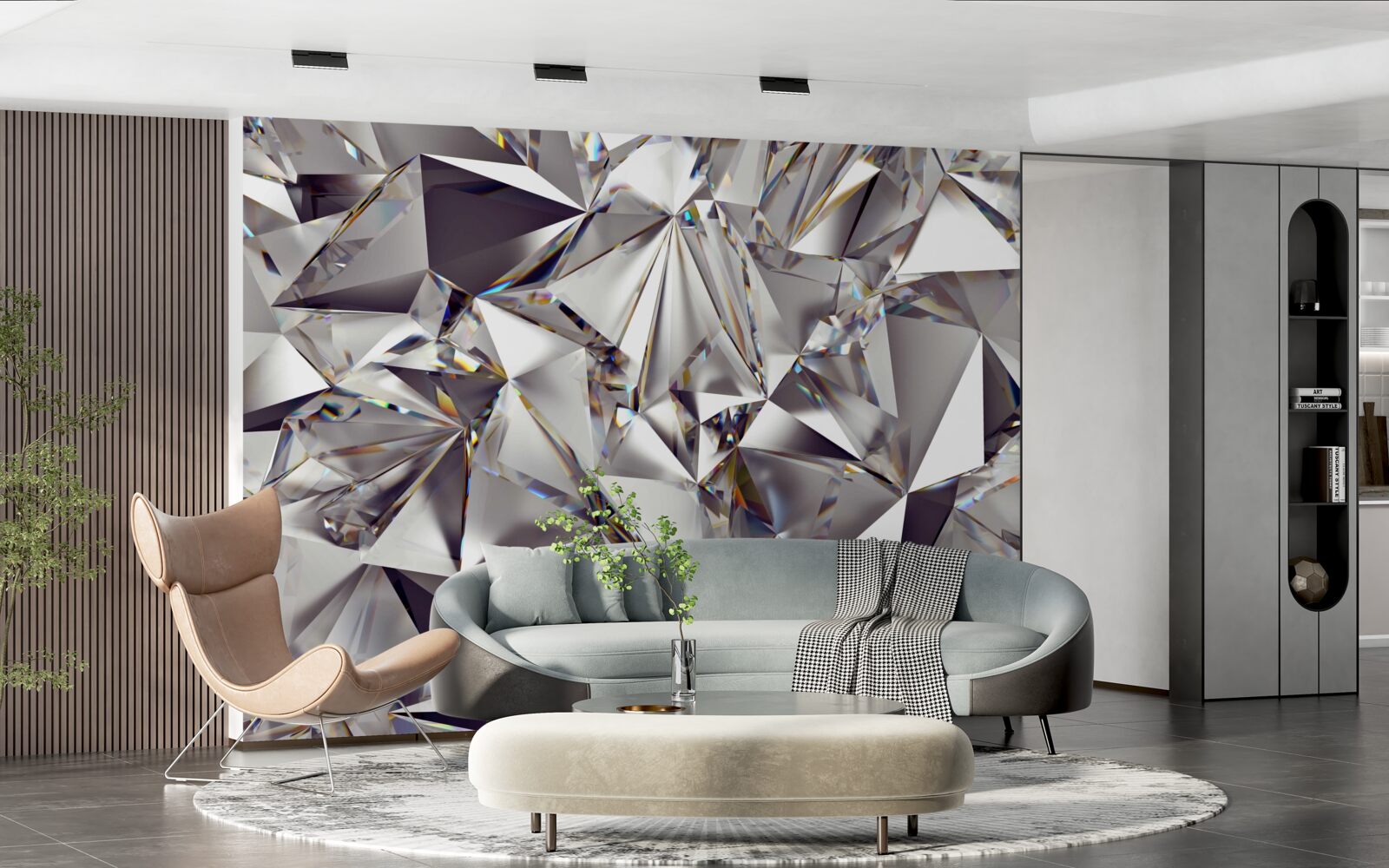 Фотошпалери абстракція з використанням геометричних форм