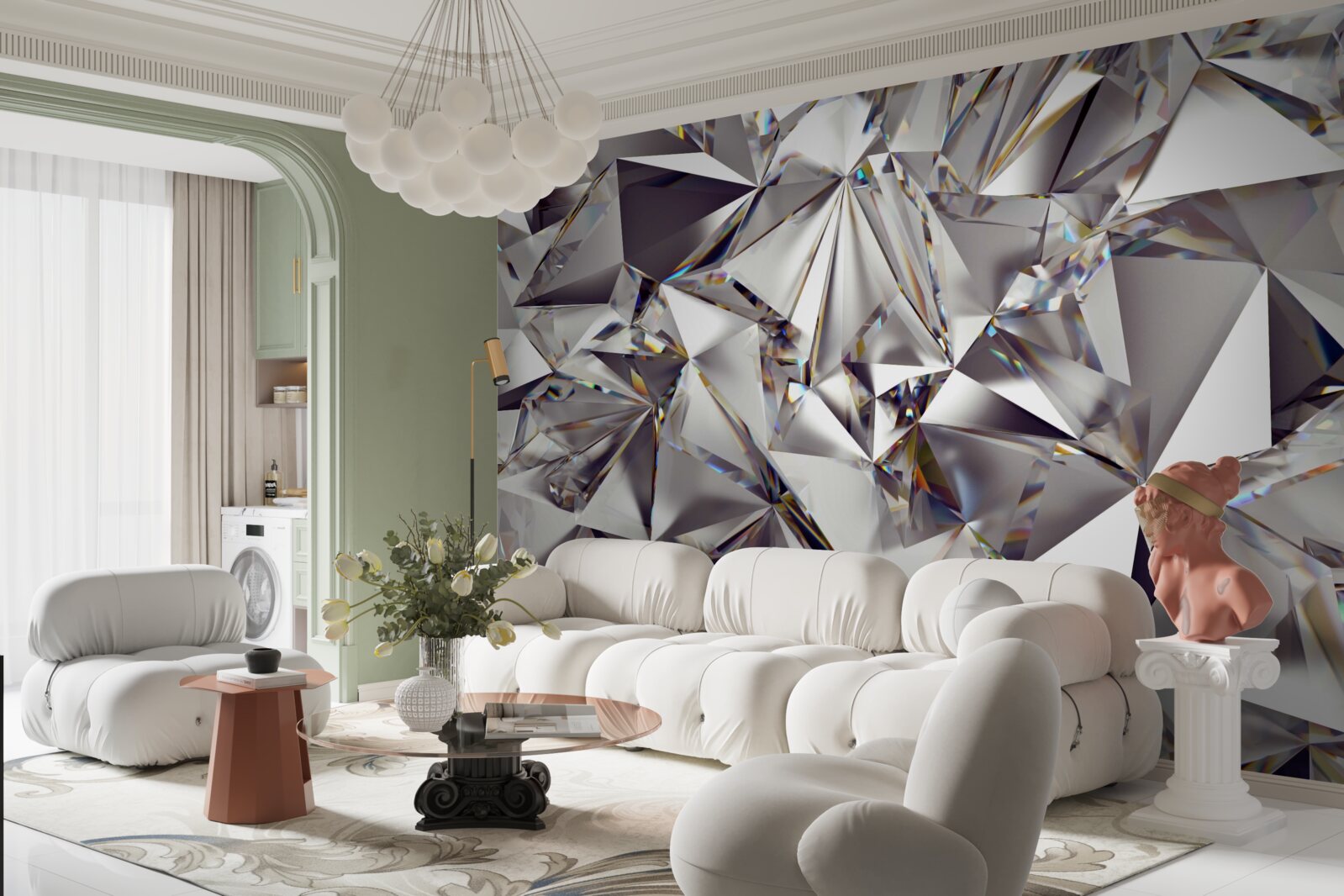 Фотошпалери абстракція з використанням геометричних форм