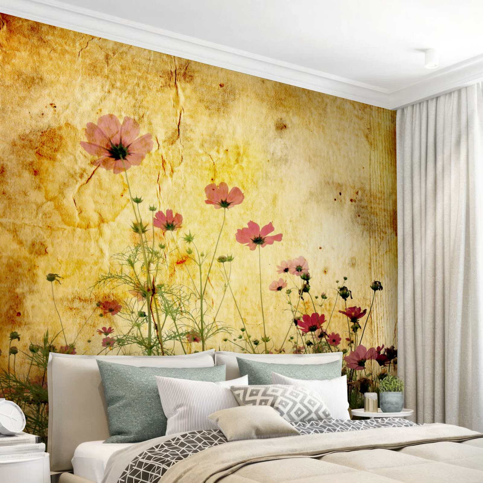 Фотошпалери луг, всіяний маками