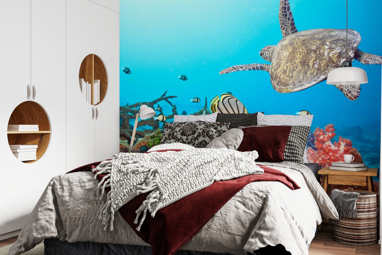 Фотошпалери мешканці глибокої синьої водної гладі