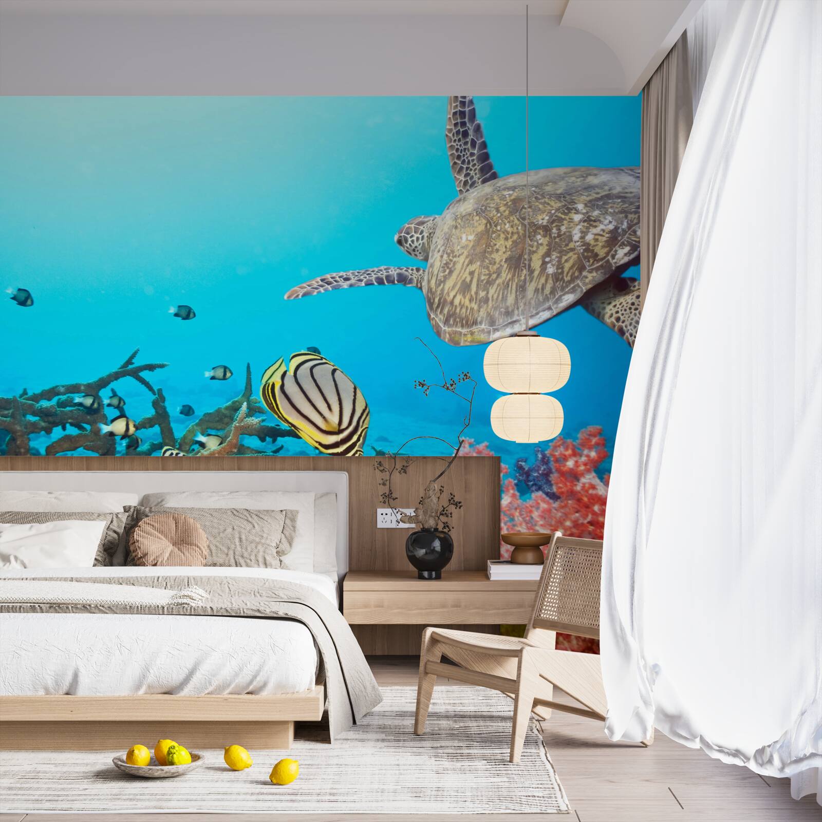 Фотошпалери мешканці глибокої синьої водної гладі