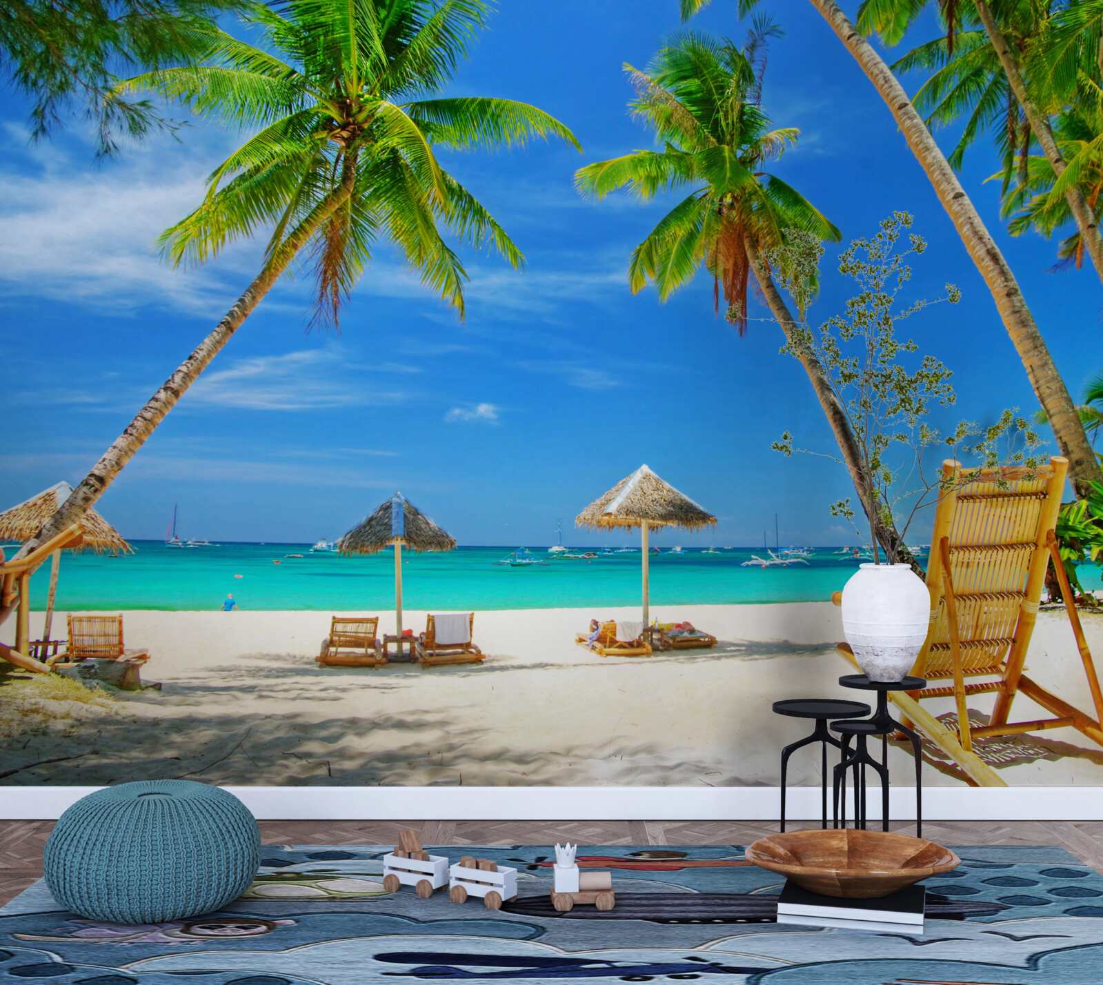 Фотошпалери тихий райський куточок на березі моря