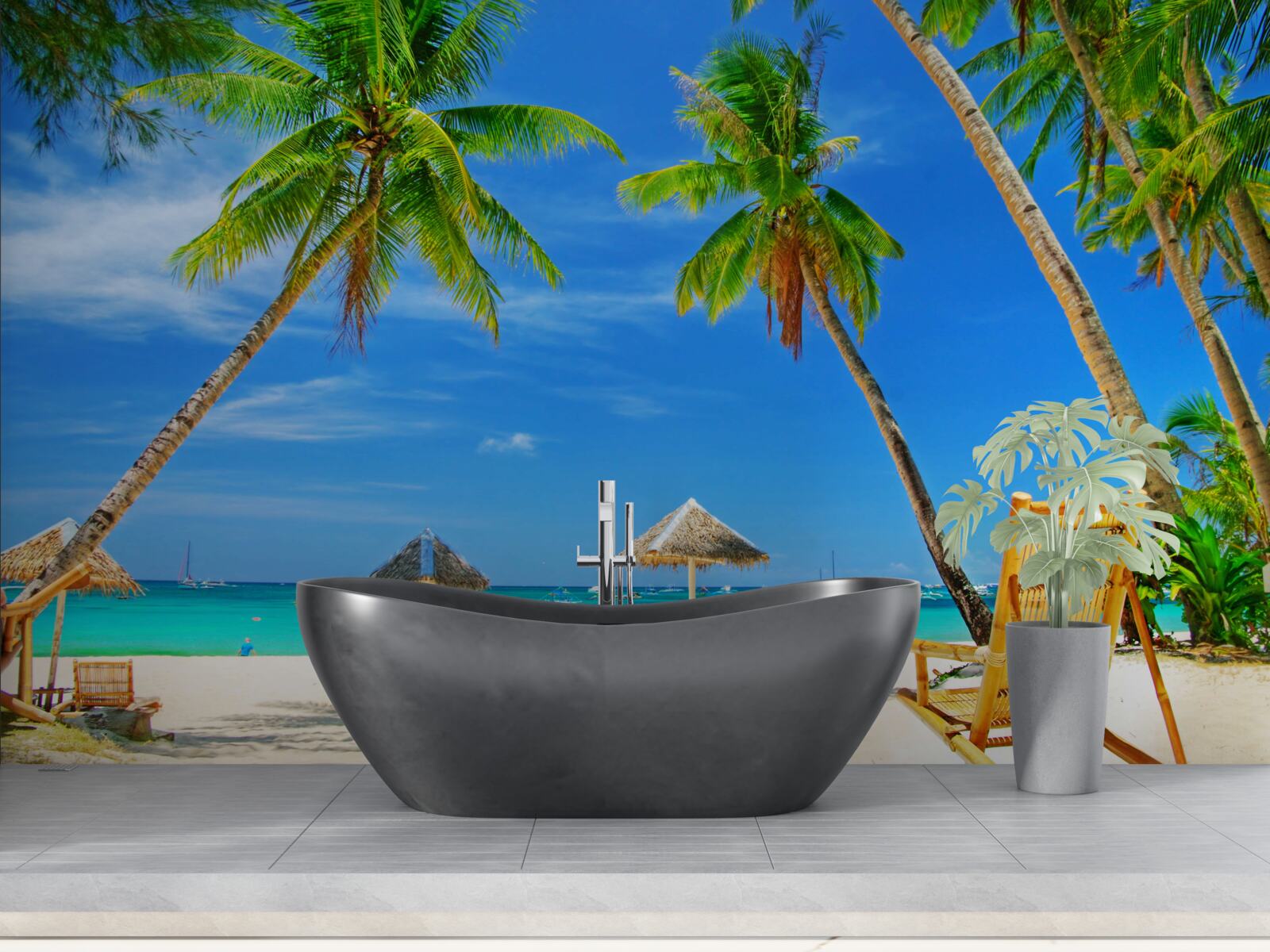 Фотошпалери тихий райський куточок на березі моря