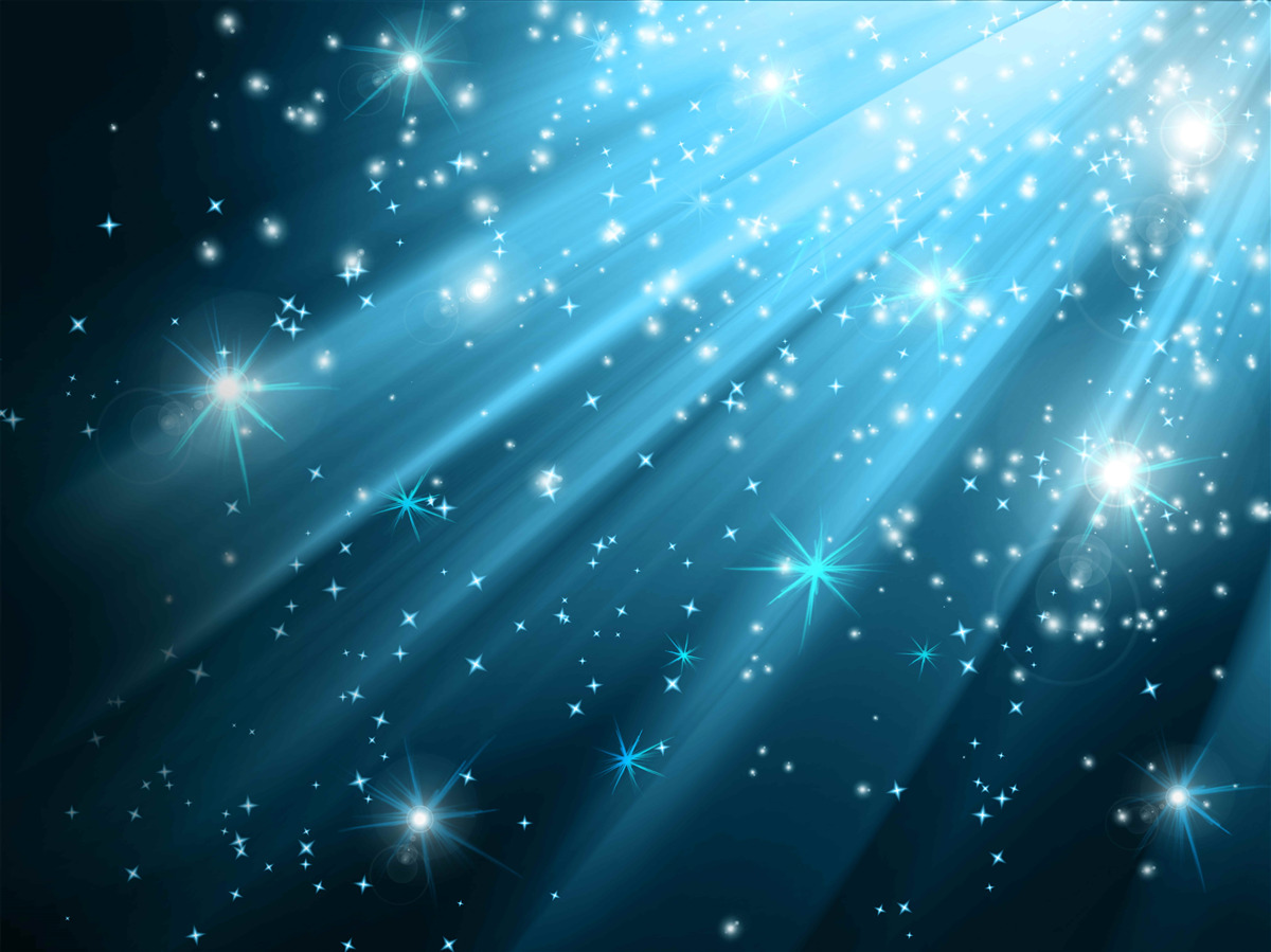 Фотошпалери Сяйво місячних променів на небі, всіяному зірками