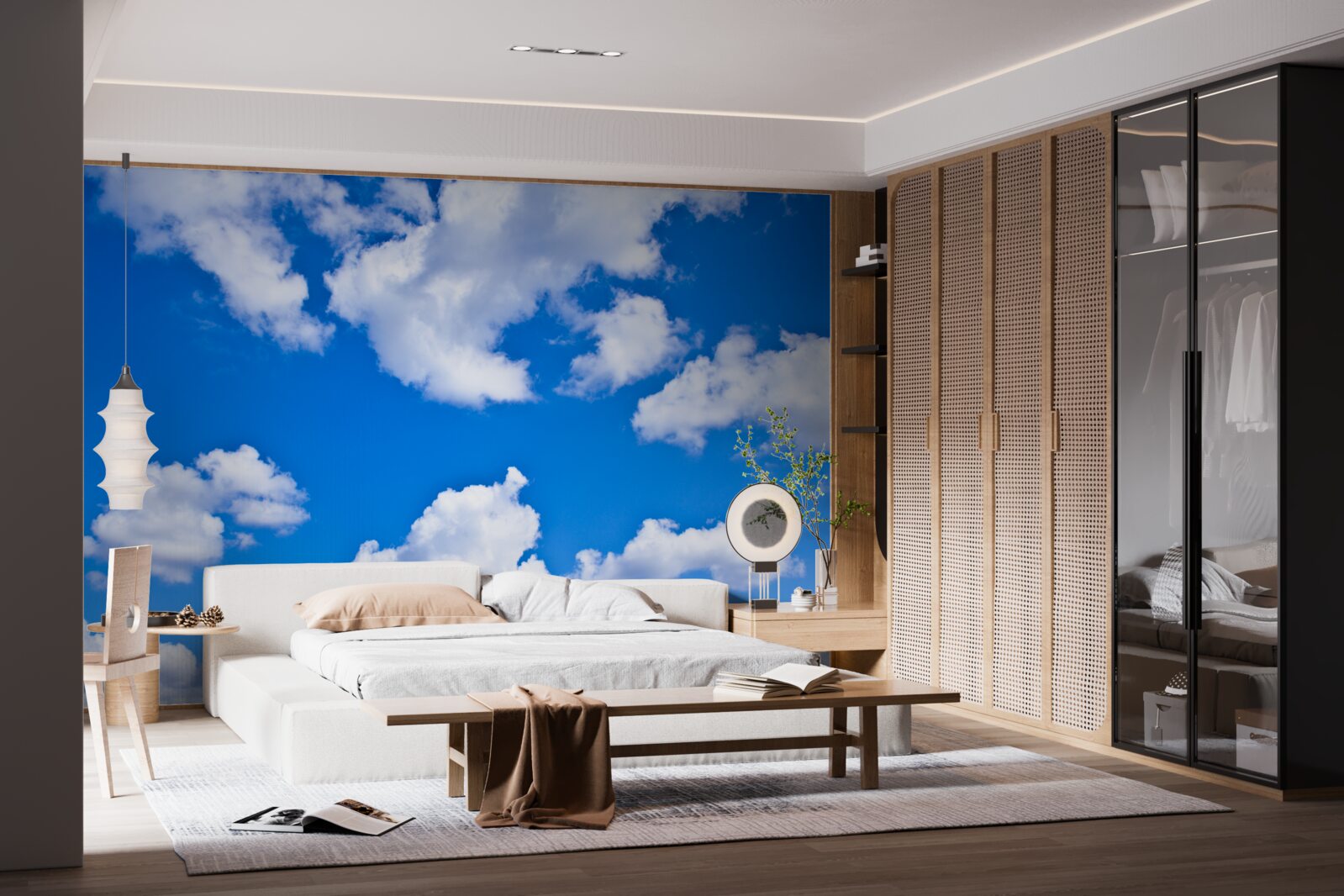 Фотошпалери хмари, що пливуть у блакитному небі