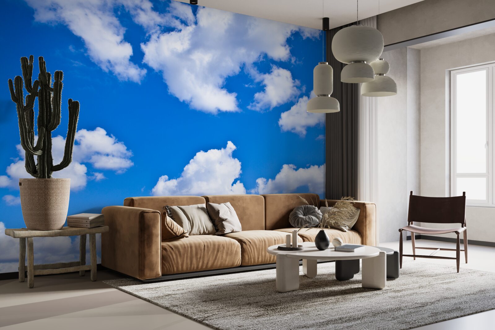 Фотошпалери хмари, що пливуть у блакитному небі