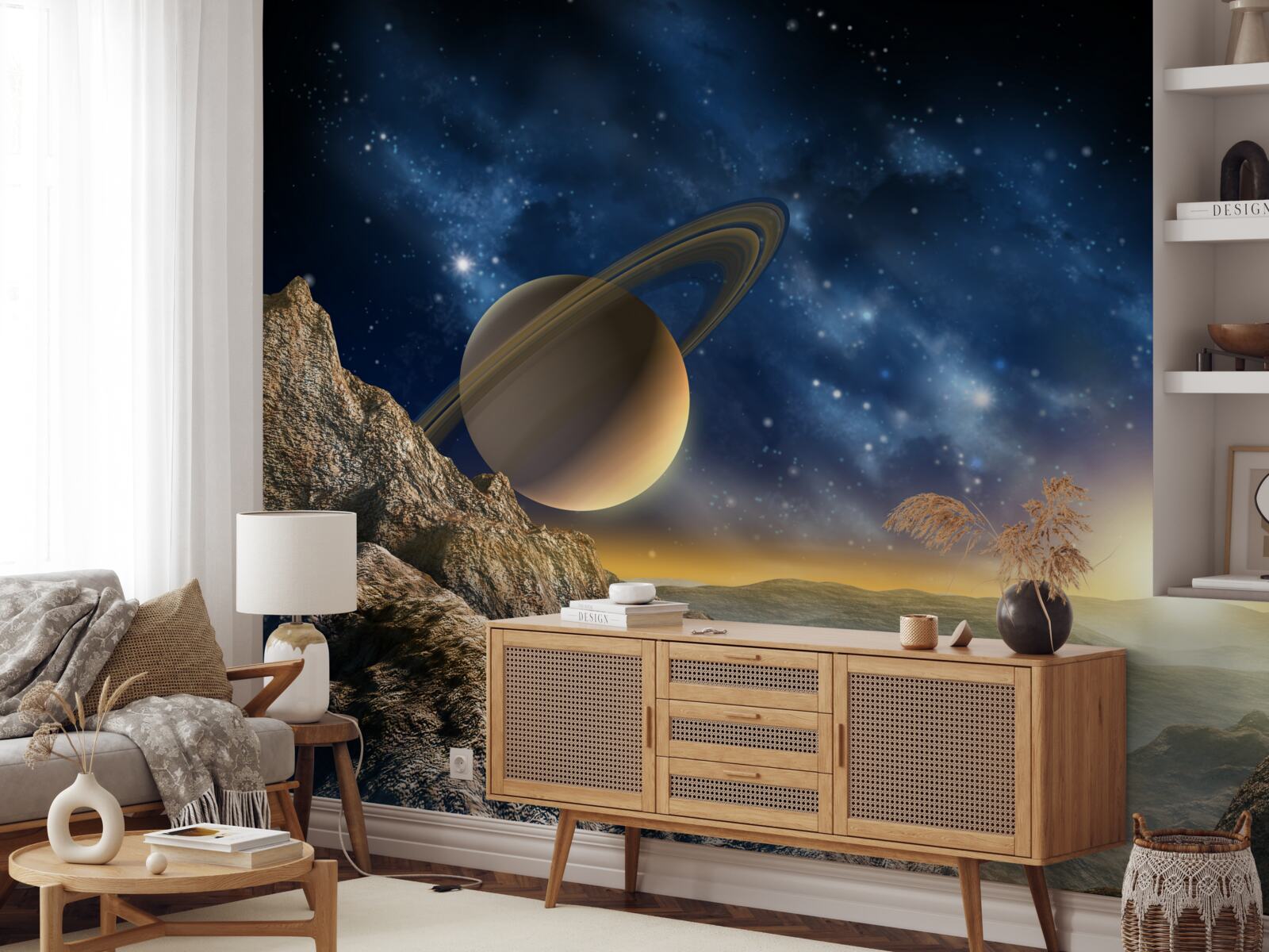 Фотошпалери абстракція з планетарним мотивом