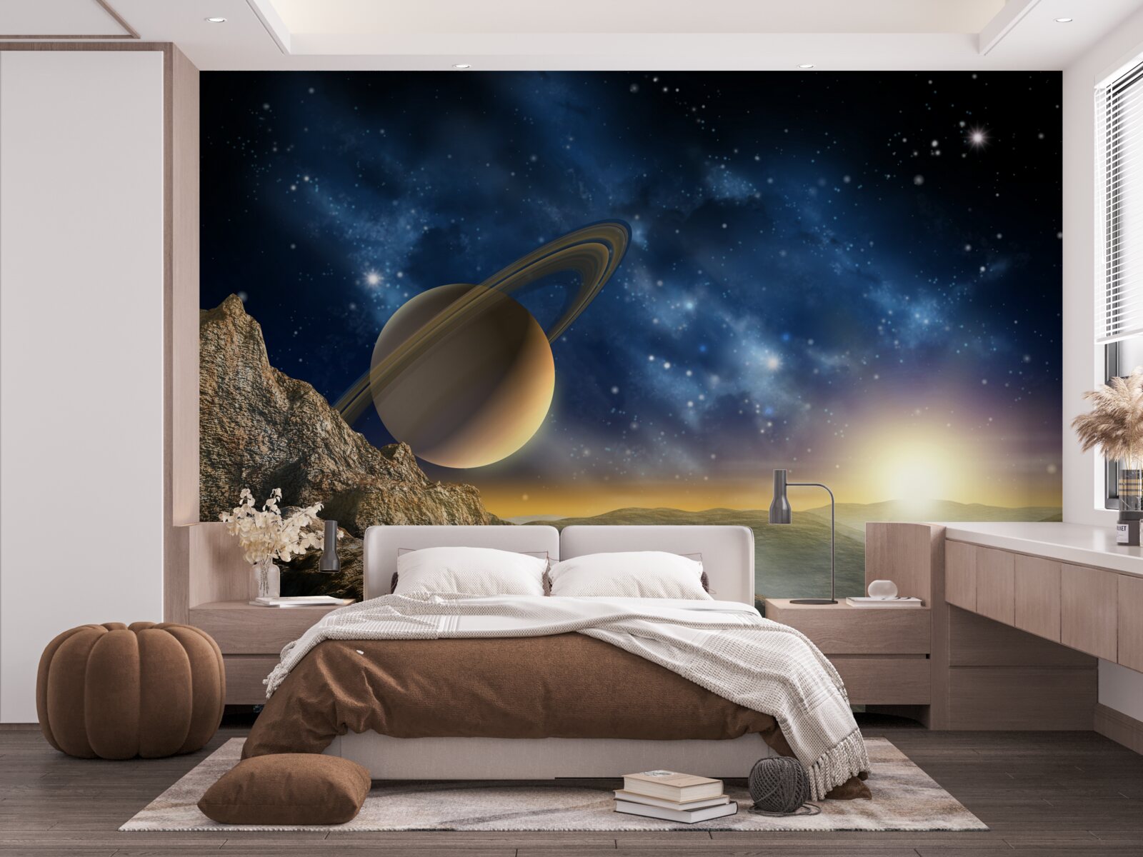 Фотошпалери абстракція з планетарним мотивом