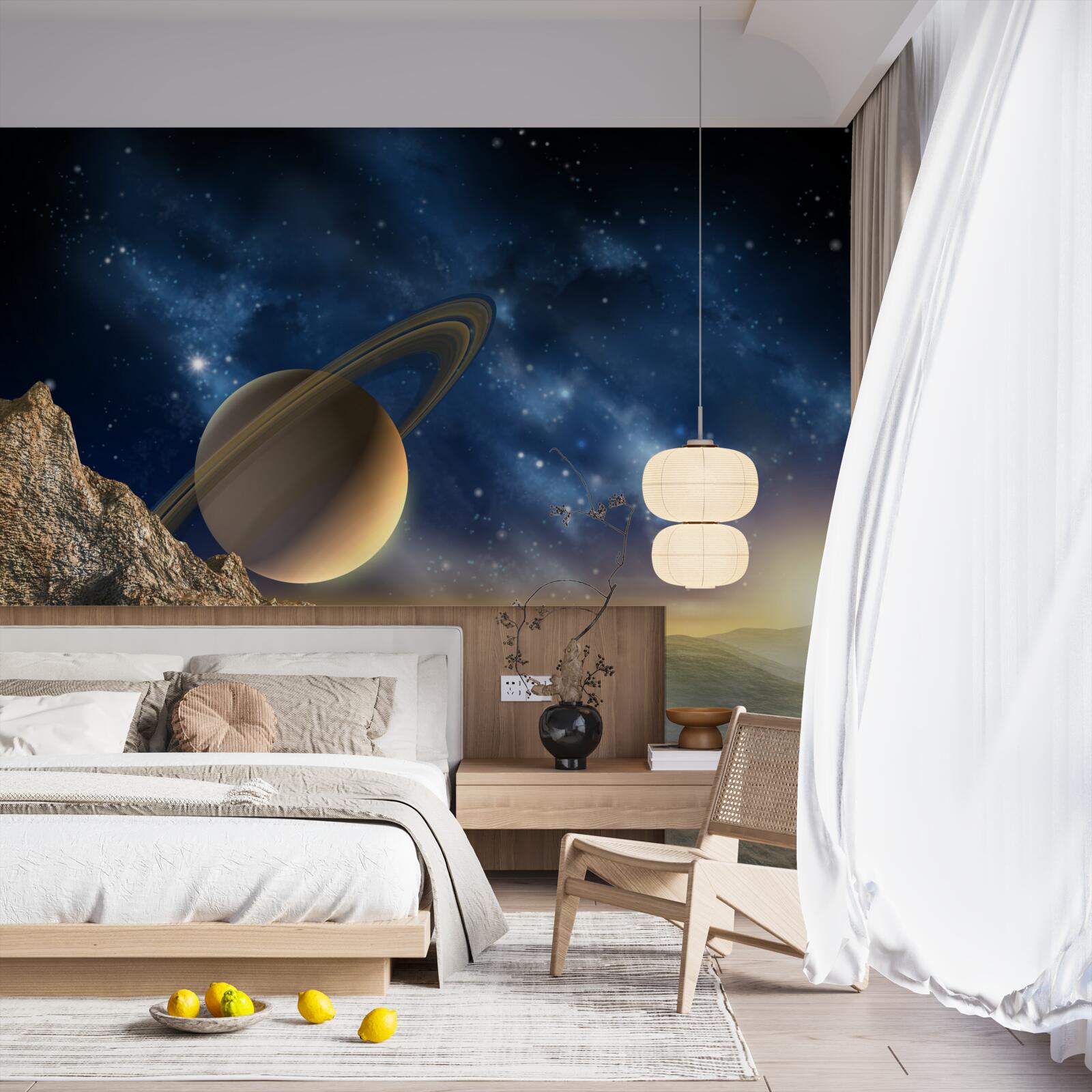 Фотошпалери абстракція з планетарним мотивом