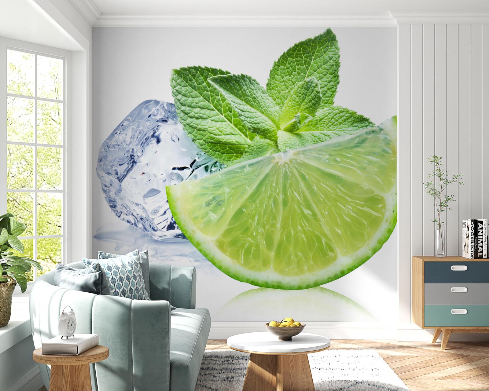 Фотошпалери Коктейль з лаймом та м'ятою