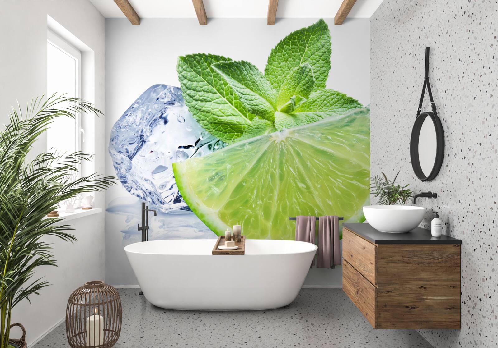 Фотошпалери Коктейль з лаймом та м'ятою