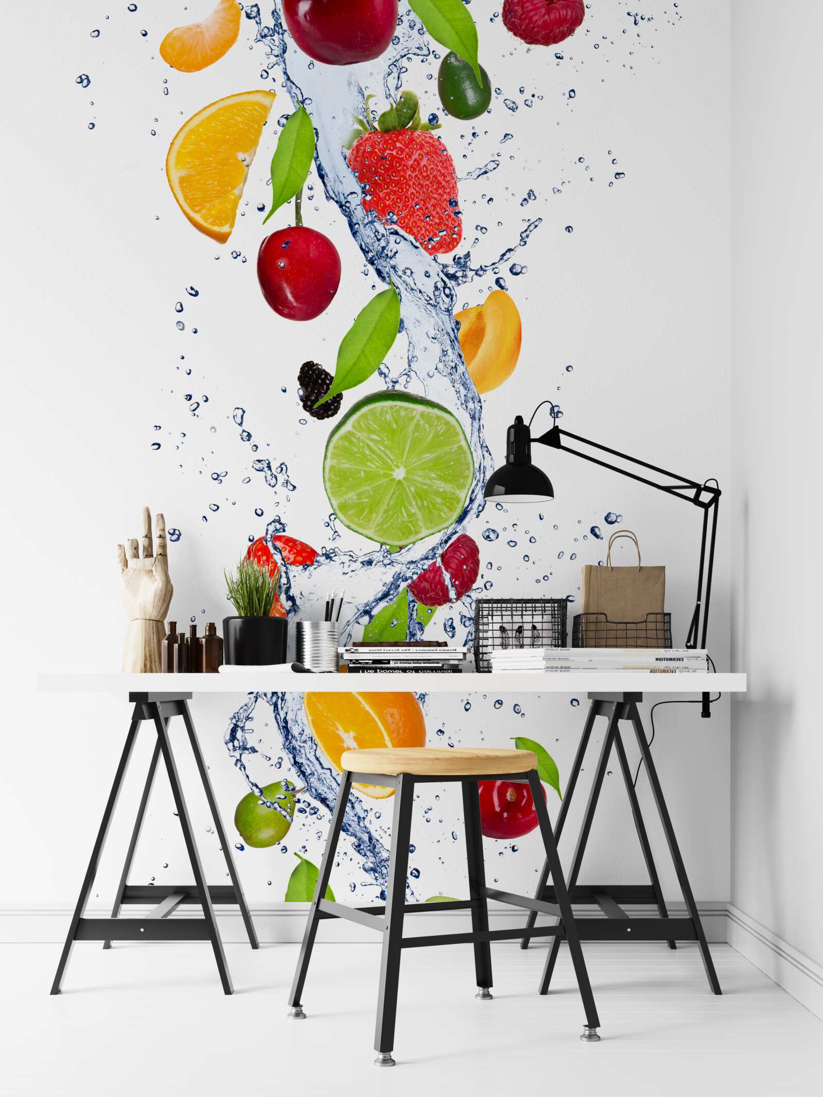 Фотошпалери вода та фруктовий напій