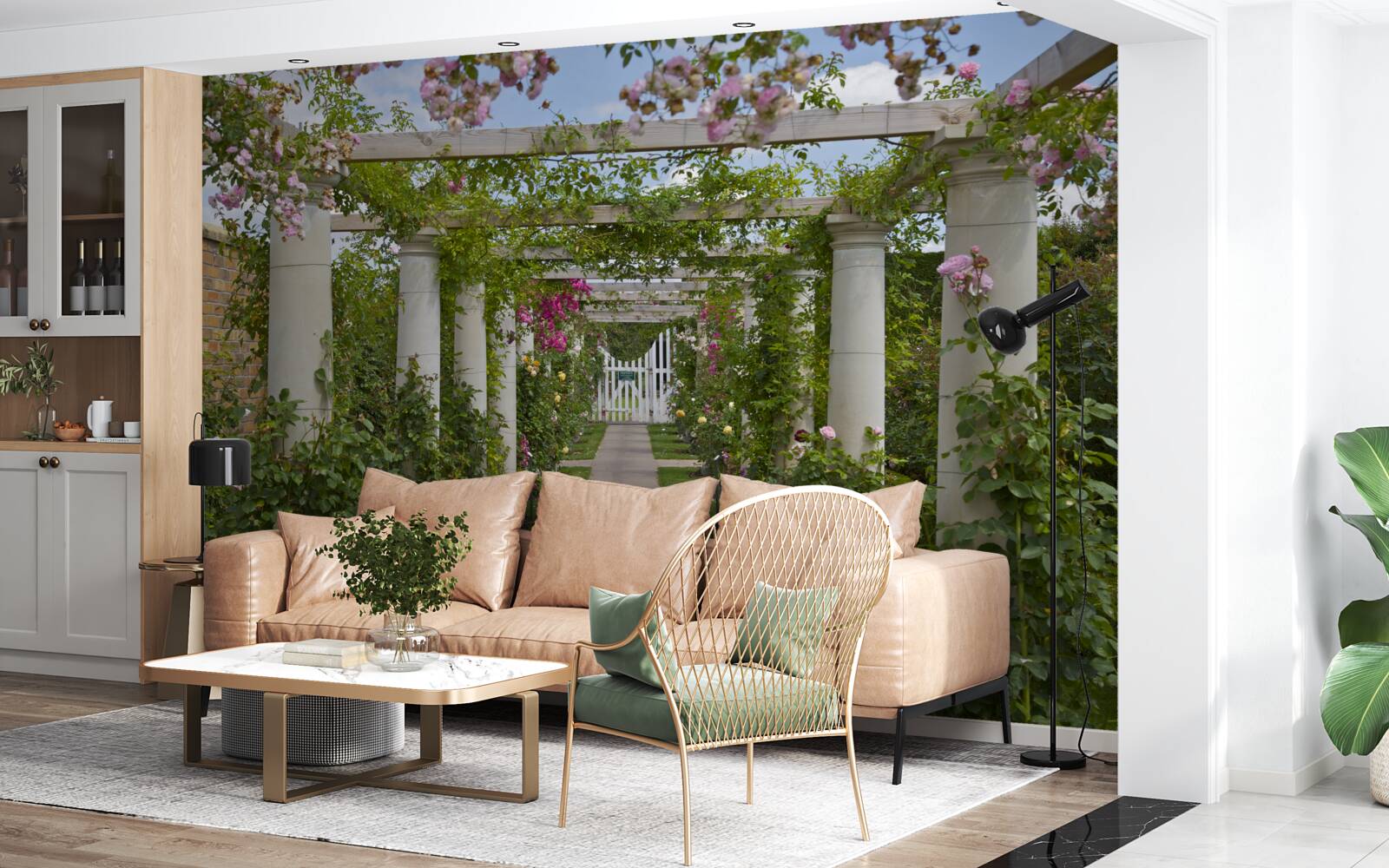 Фотошпалери рослинність у кам'яних арках