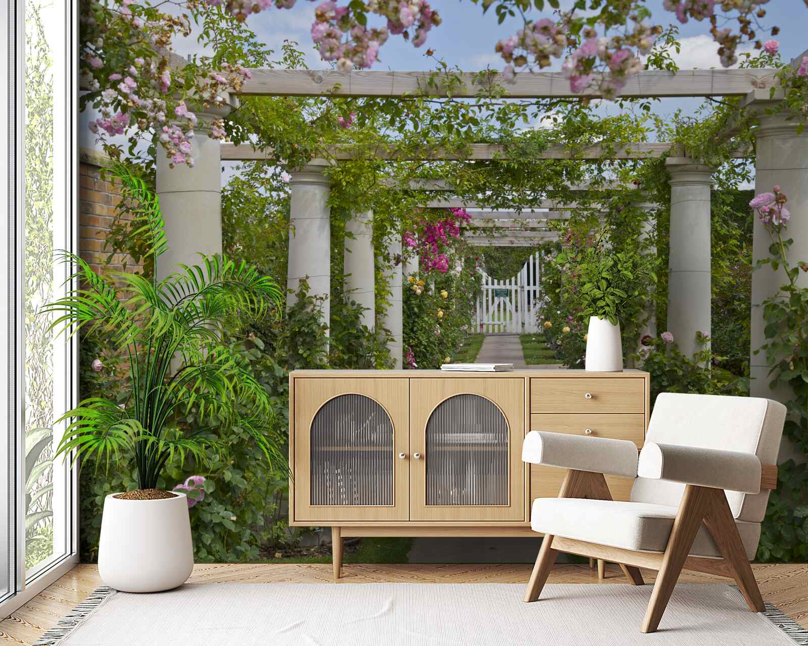 Фотошпалери рослинність у кам'яних арках