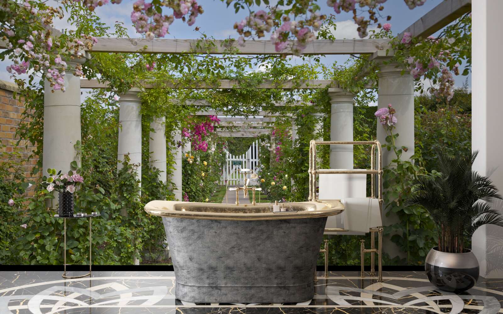 Фотошпалери рослинність у кам'яних арках