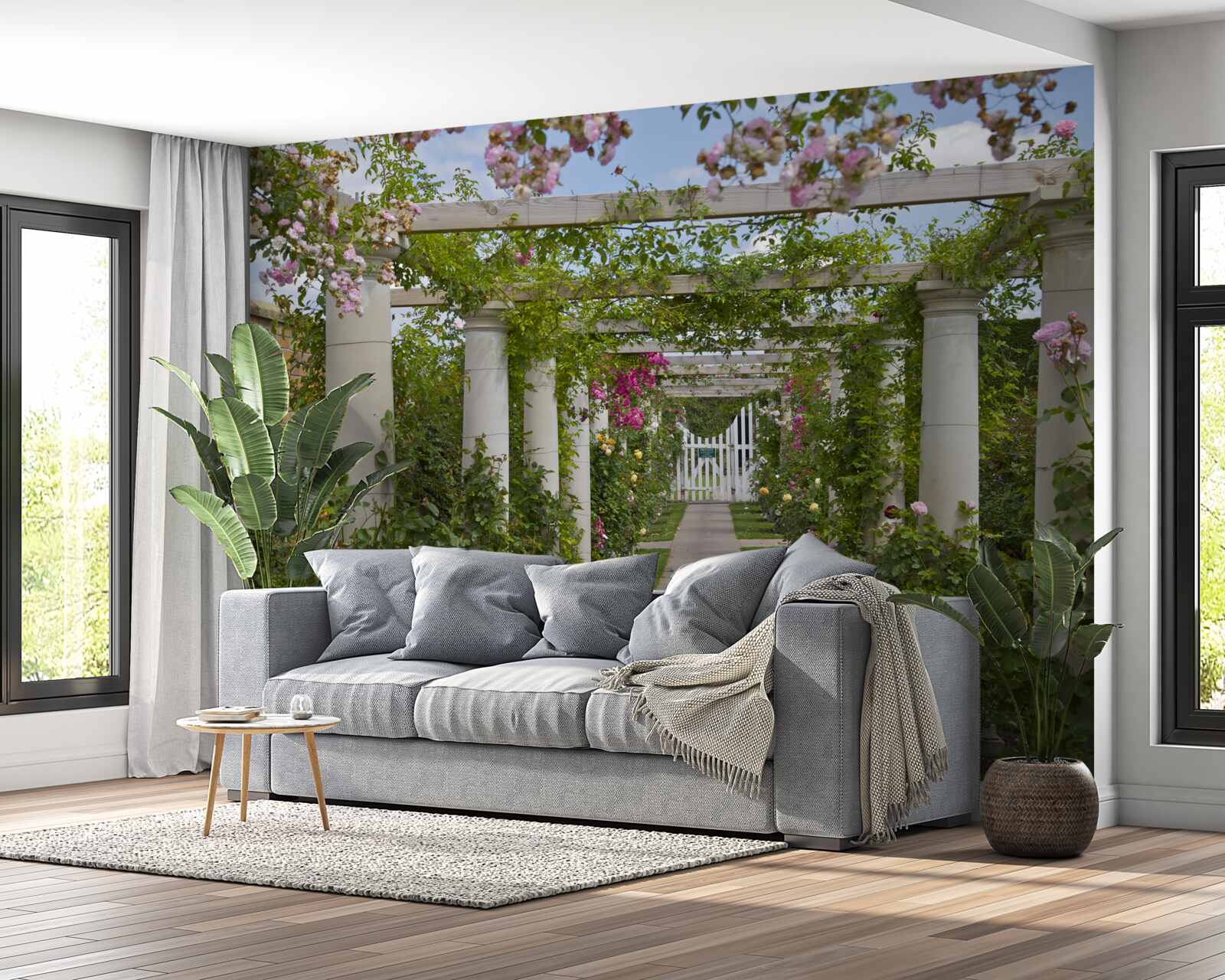 Фотошпалери рослинність у кам'яних арках