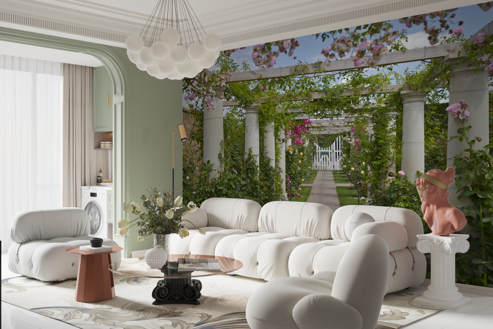 Фотошпалери рослинність у кам'яних арках